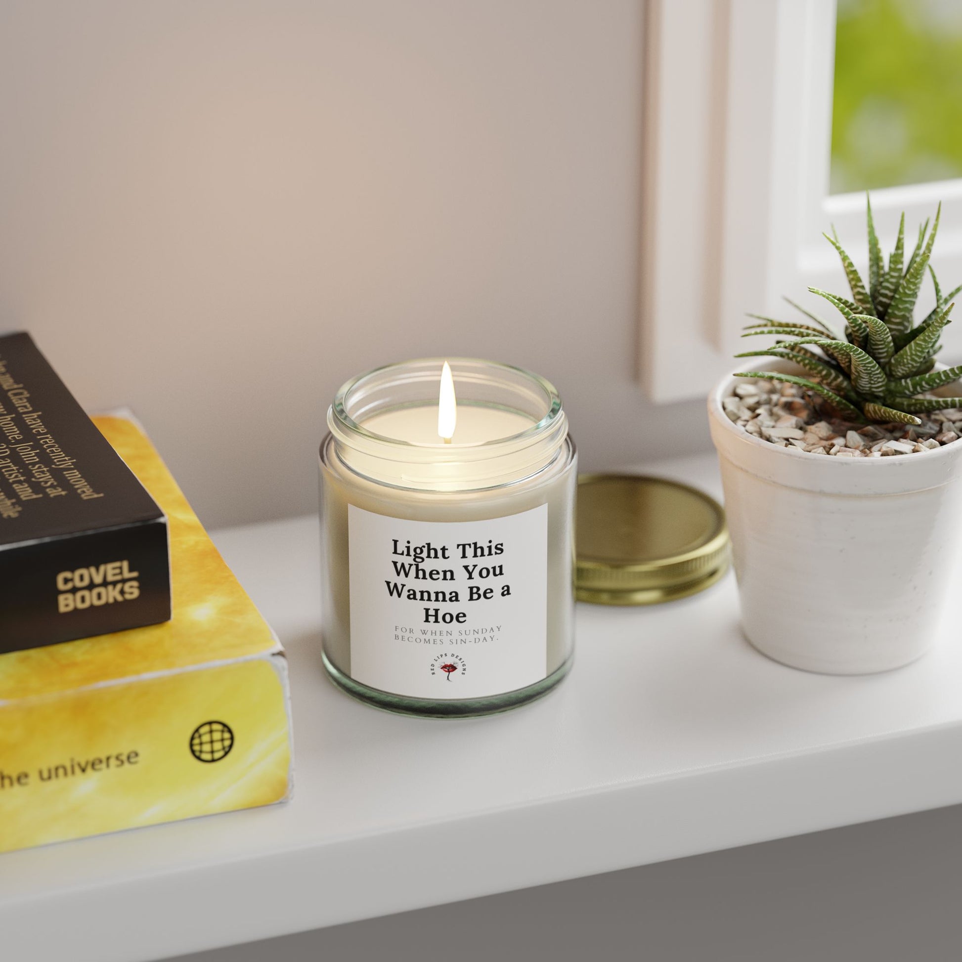 Light This When You Wanna Be a Hoe Funny Candle Dirty Gift for Her Naughty Bedroom Decor Sexy Self Love Candle for Women Who Sin Boldly