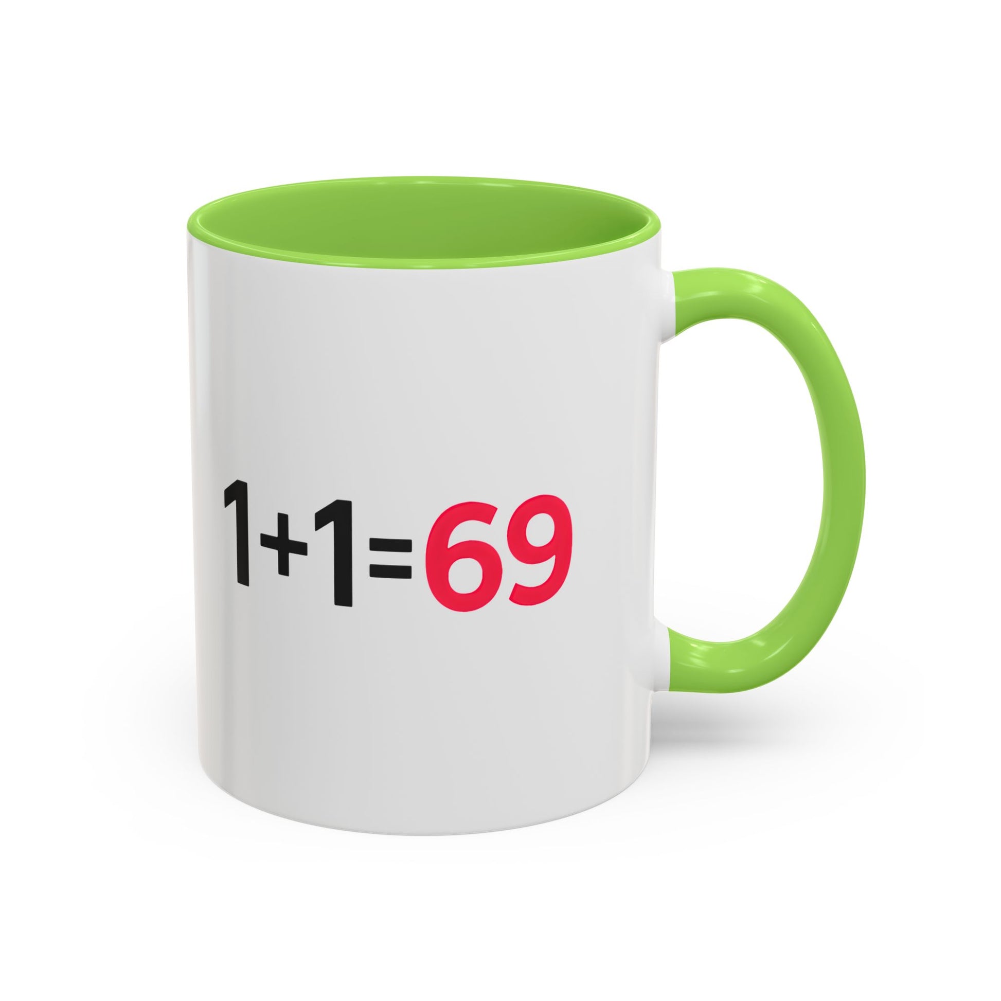 Funny Adult Mug, 1 Plus 1 Equals 69 Coffee Cup, Naughty Gift for Him or Her, Flirty Math Joke Mug,
