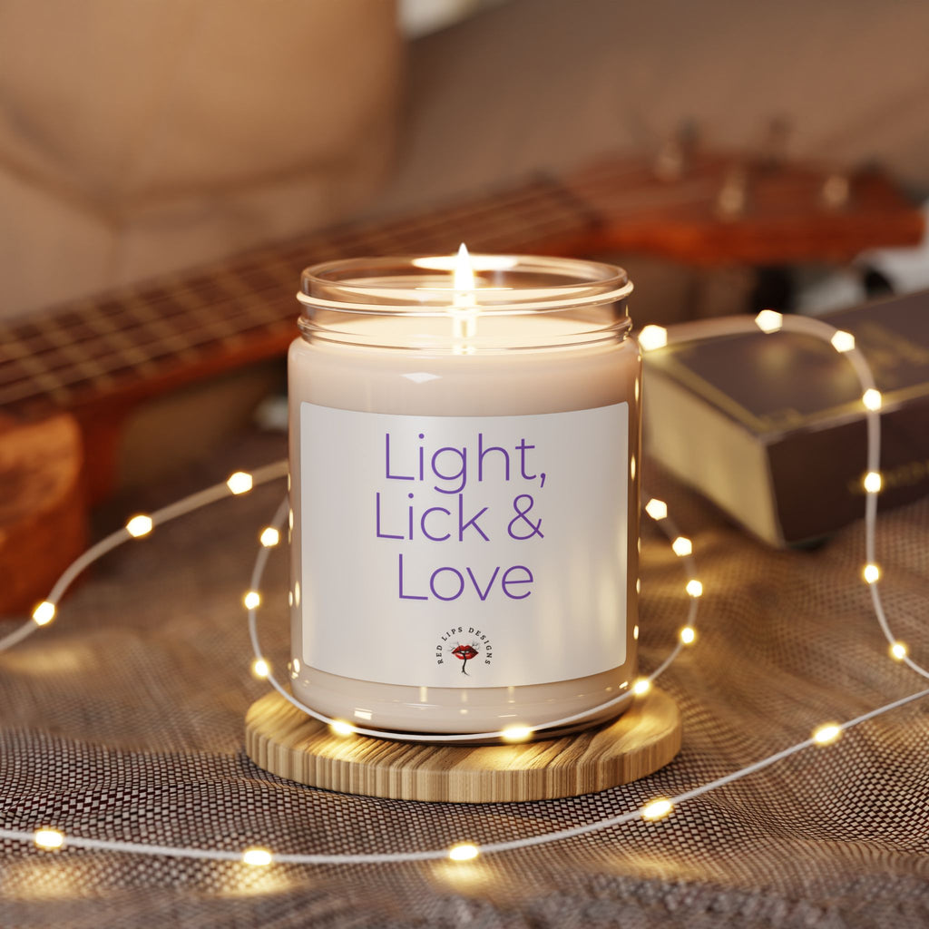 Light Lick and Love Candle, Sexy Gift for Her, Flirty Romantic Candle Jar, Naughty Bedroom Decor, Funny Valentine Candle