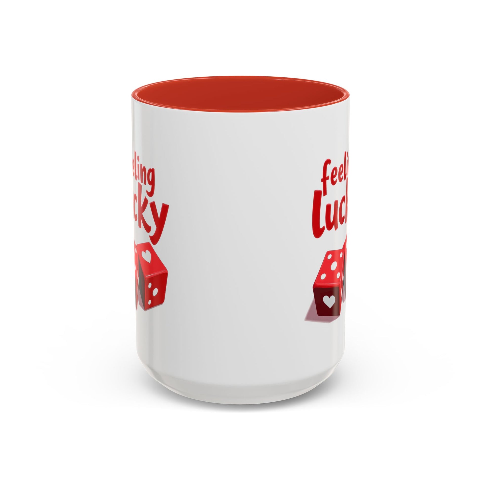 Feeling Lucky Mug, Funny Coffee Cup with Dice Design,  Date Night Mug, Fun Adult Humor