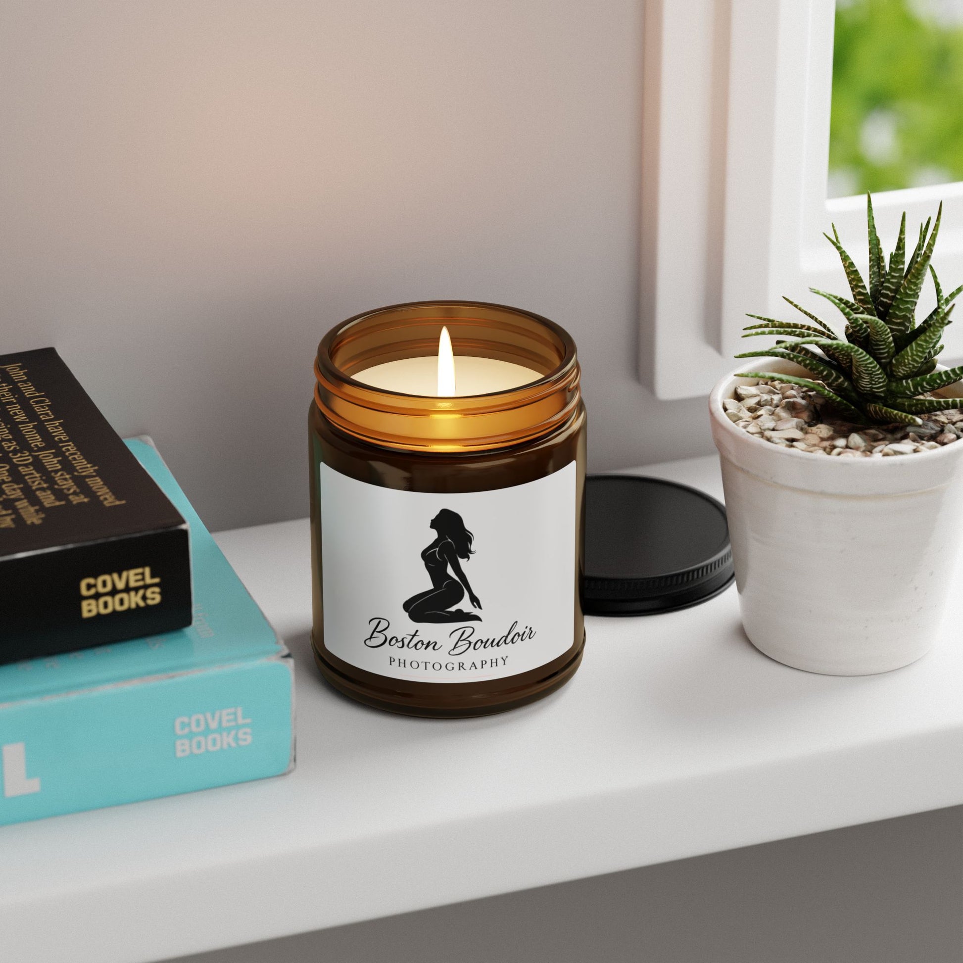 Amber Jar Scented Soy Candle - Relaxing Aromatherapy, Home Decor, Gift for Her, Self-Care, Birthdays, Weddings, Photography Inspired