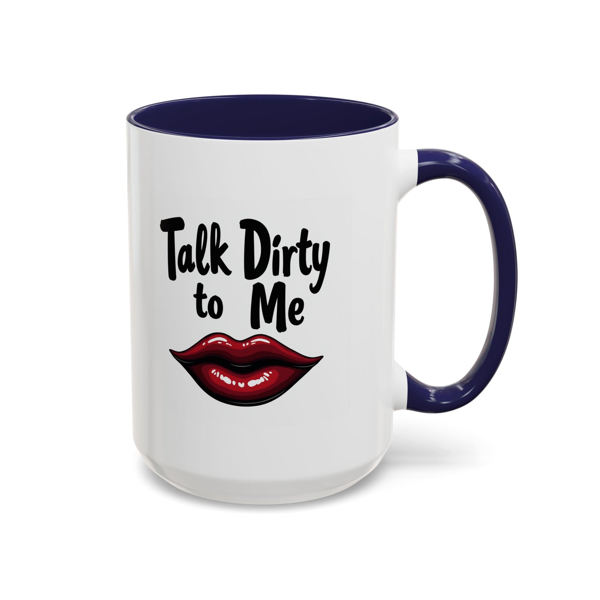 Sexy Funny Mug for Her, Talk Dirty to Me Coffee Cup, Naughty Gift for Girlfriend, Flirty Morning Vibes, Bold Lips Sassy Mug