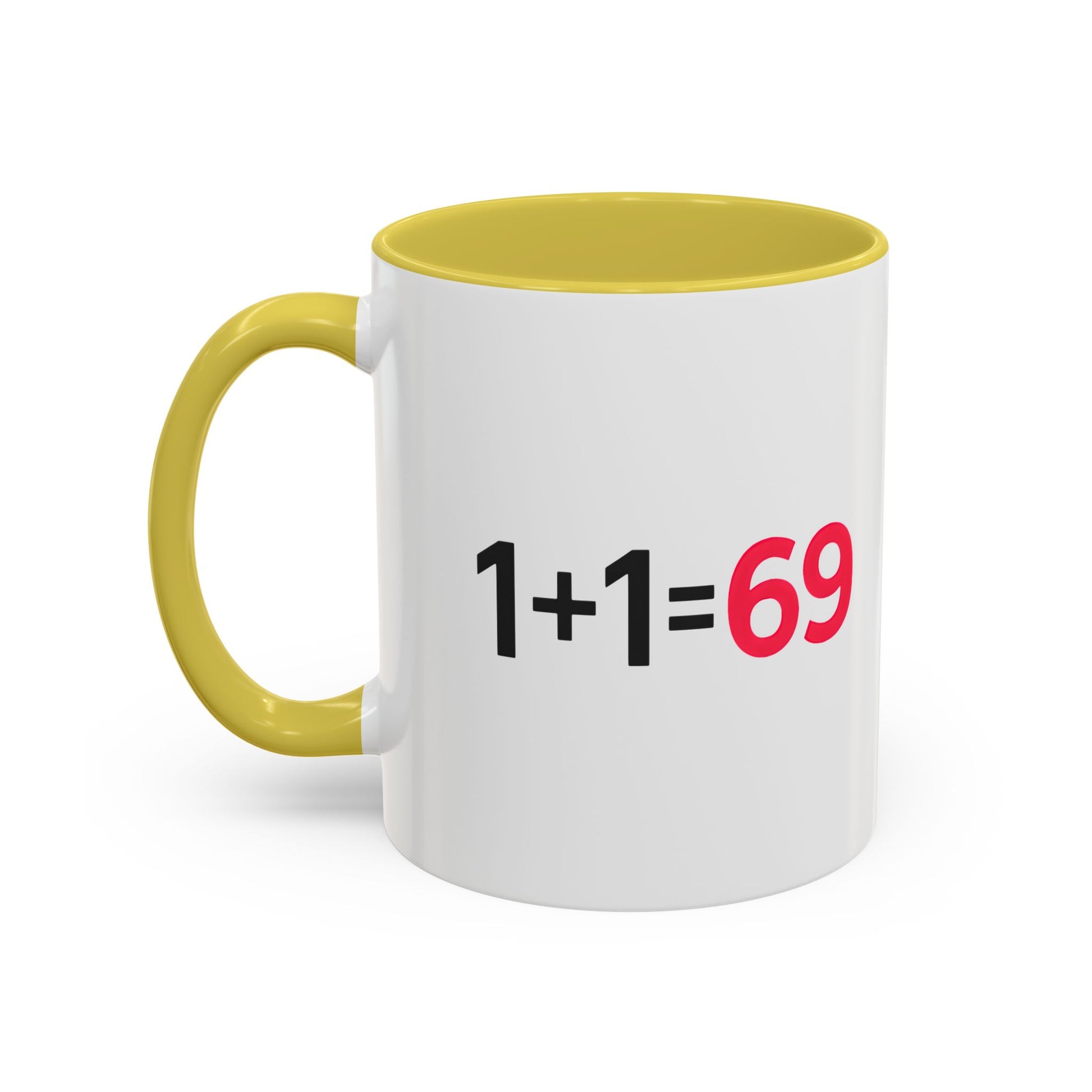 Funny Adult Mug, 1 Plus 1 Equals 69 Coffee Cup, Naughty Gift for Him or Her, Flirty Math Joke Mug,