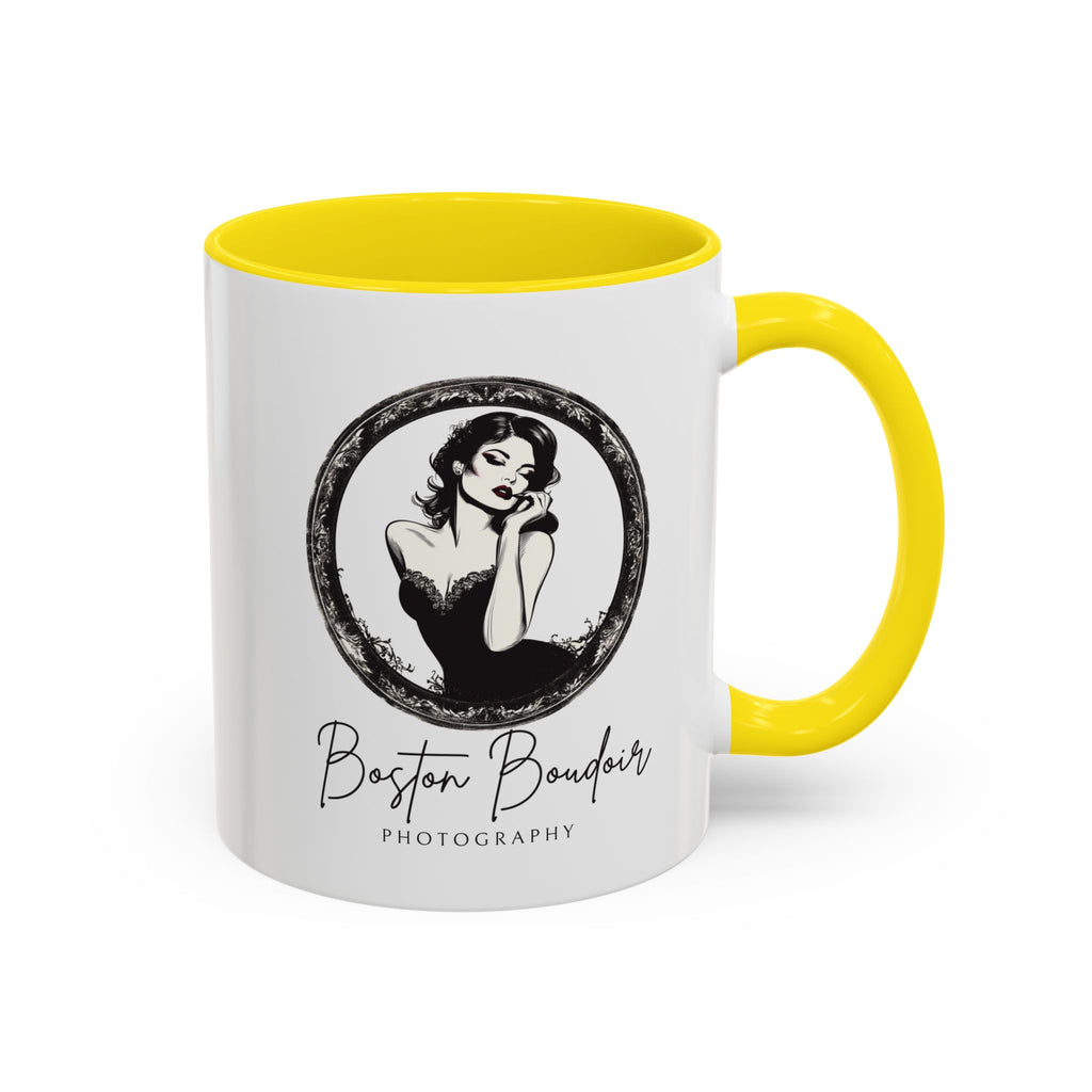 Elegant Photography Mug | Boston Boudoir Gift, Black Accent, Coffee Lover, Home Decor, Personalised Drinkware