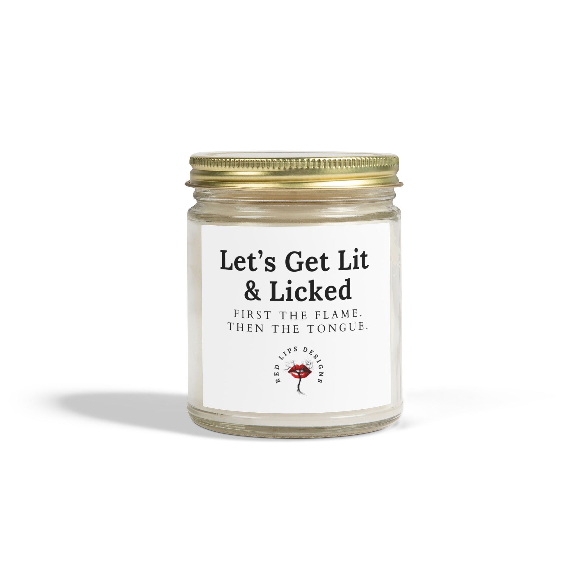Lets Get Lit and Licked Funny Sexy Candle Gift for Her Naughty Bedroom Decor Flirty Dirty Candle for Women Who Like to Keep It Hot