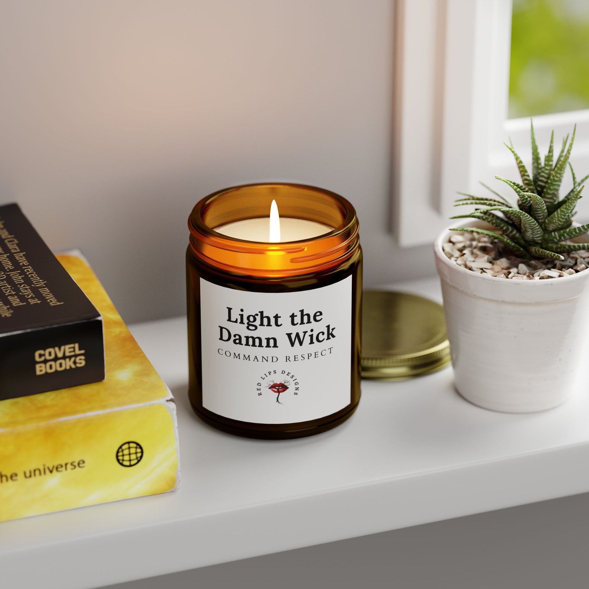Candle Set - Light the Damn Wick, Scented Home Decor, Gift for Her, Aromatherapy, Relaxing, Motivational Quote