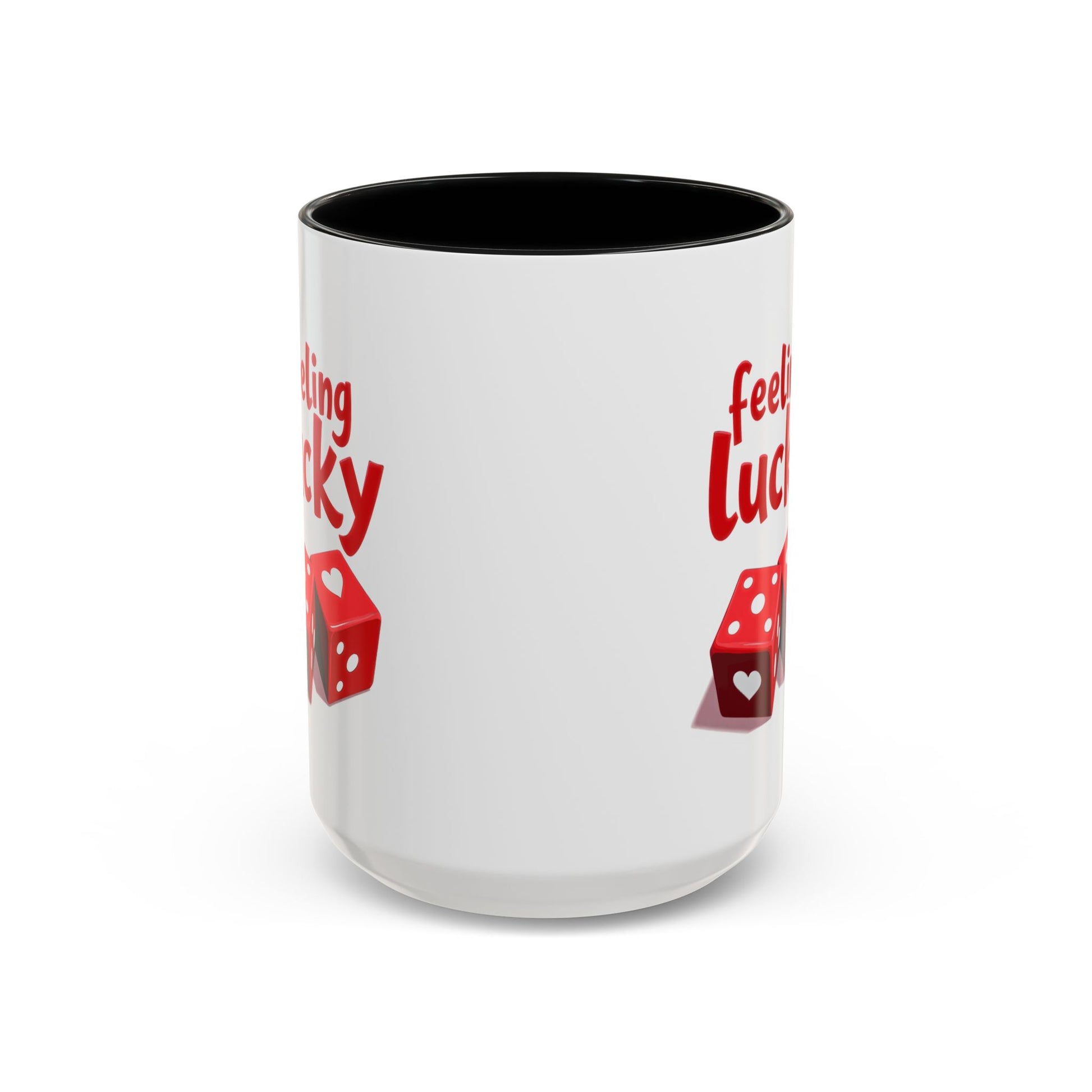 Feeling Lucky Mug, Funny Coffee Cup with Dice Design,  Date Night Mug, Fun Adult Humor