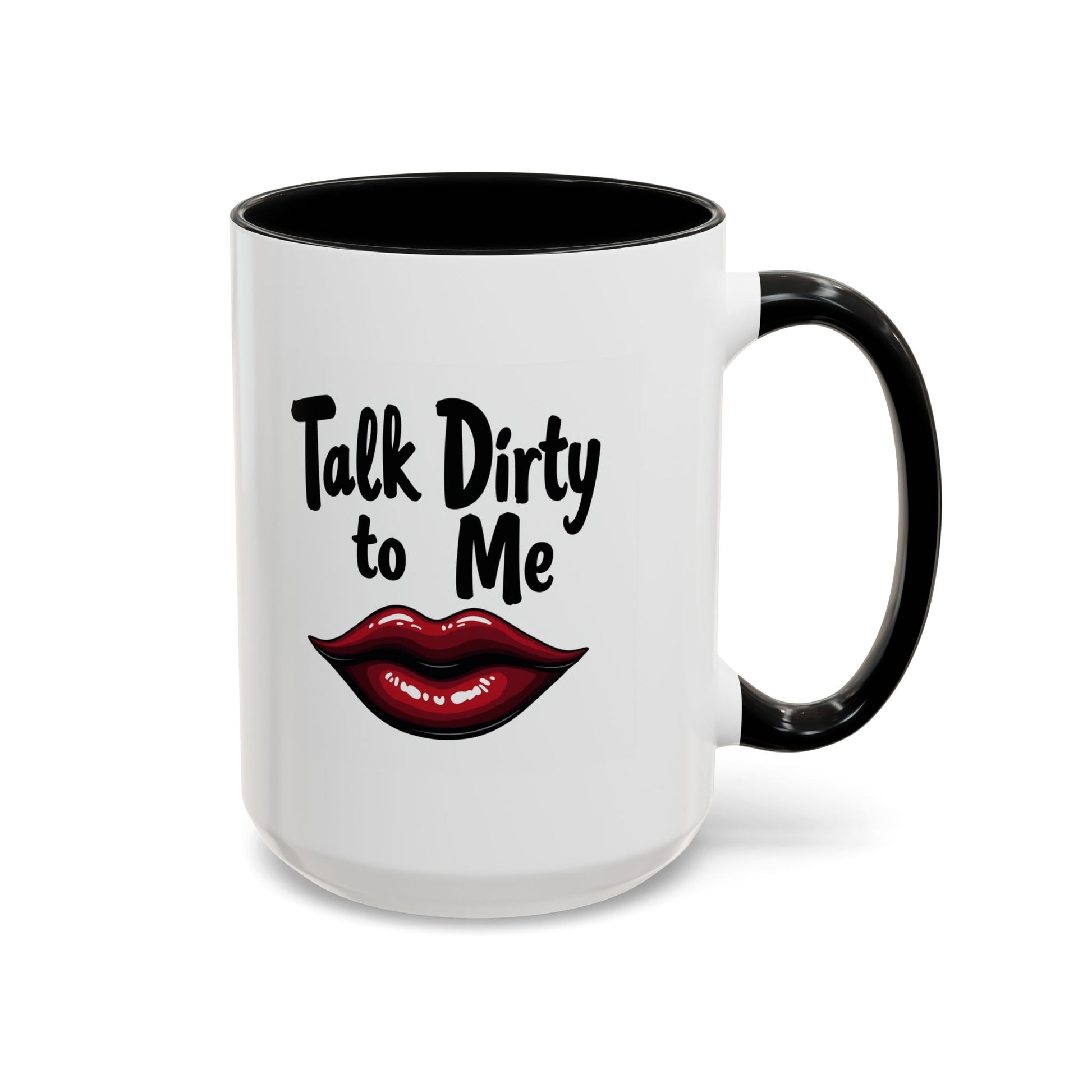 Sexy Funny Mug for Her, Talk Dirty to Me Coffee Cup, Naughty Gift for Girlfriend, Flirty Morning Vibes, Bold Lips Sassy Mug