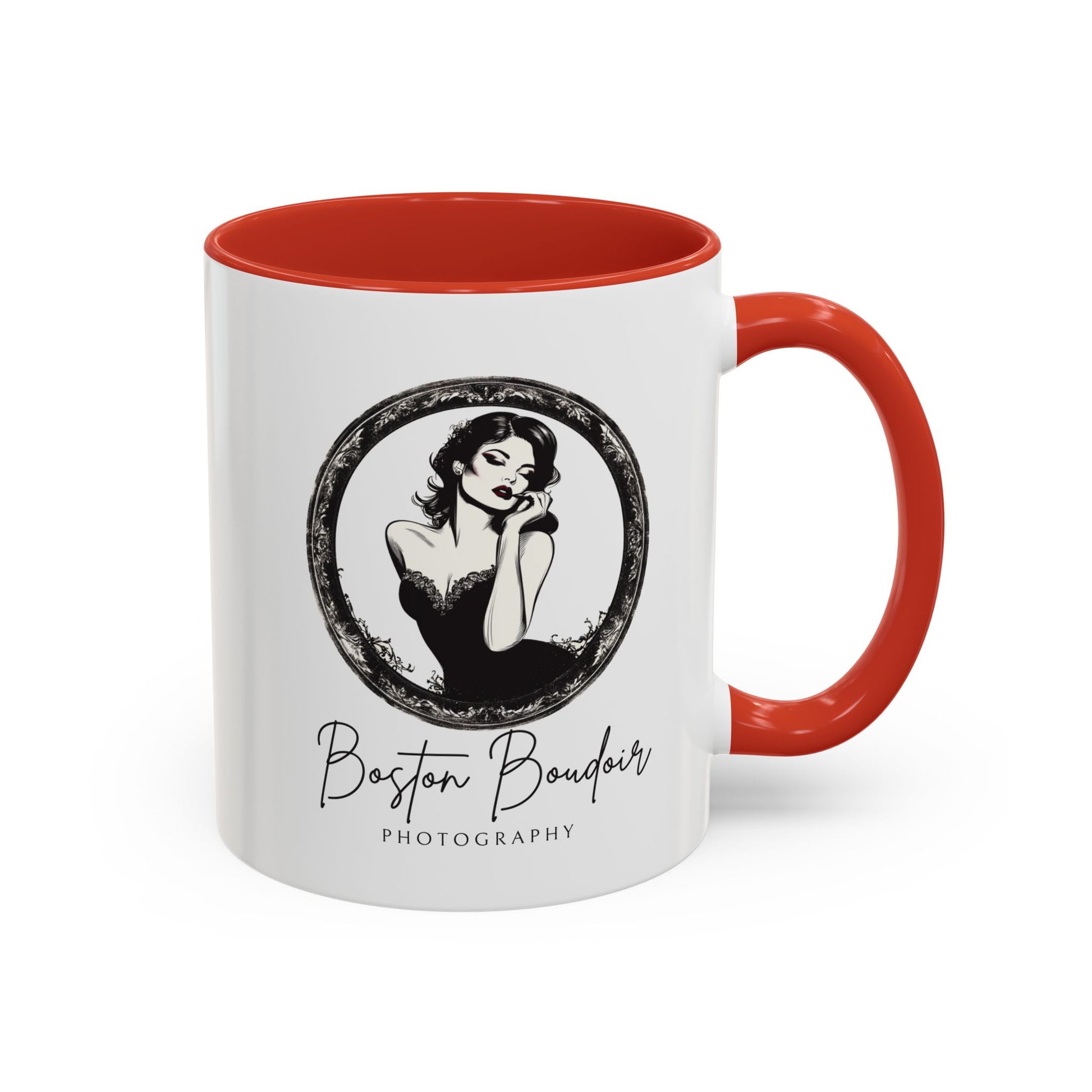 Elegant Photography Mug | Boston Boudoir Gift, Black Accent, Coffee Lover, Home Decor, Personalised Drinkware