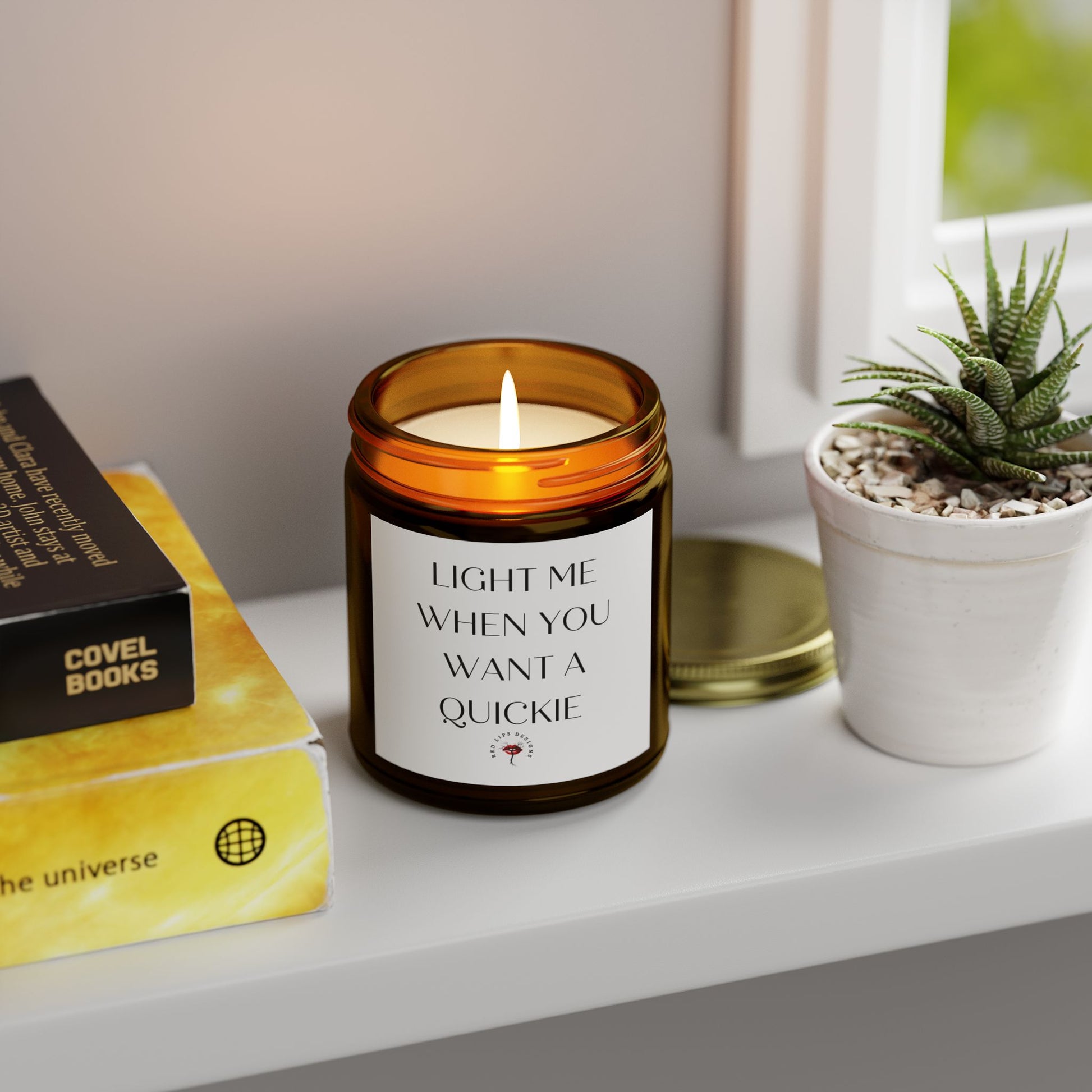 Sexy Candle for Her, Light Me When You Want a Quickie,Naughty Gift for Women, Flirty Valentine Candle