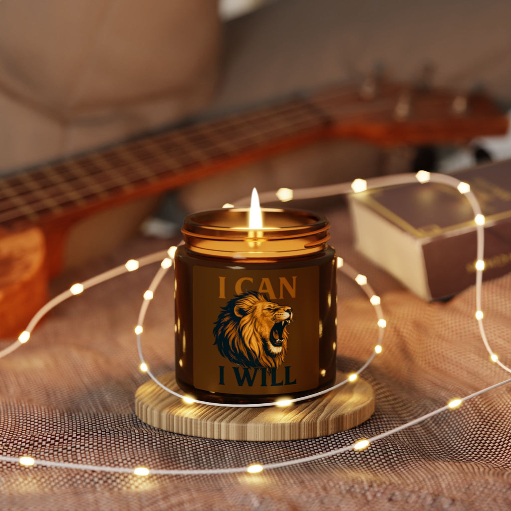 Empowering Lion Scented Soy Candle, Motivational Candle Gift, Relaxation Gift, Inspiration Candle for Home, Aromatherapy Décor