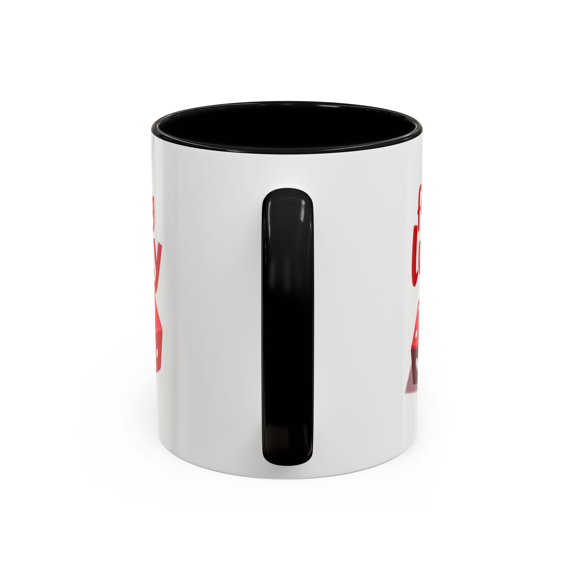 Feeling Lucky Mug, Funny Coffee Cup with Dice Design,  Date Night Mug, Fun Adult Humor