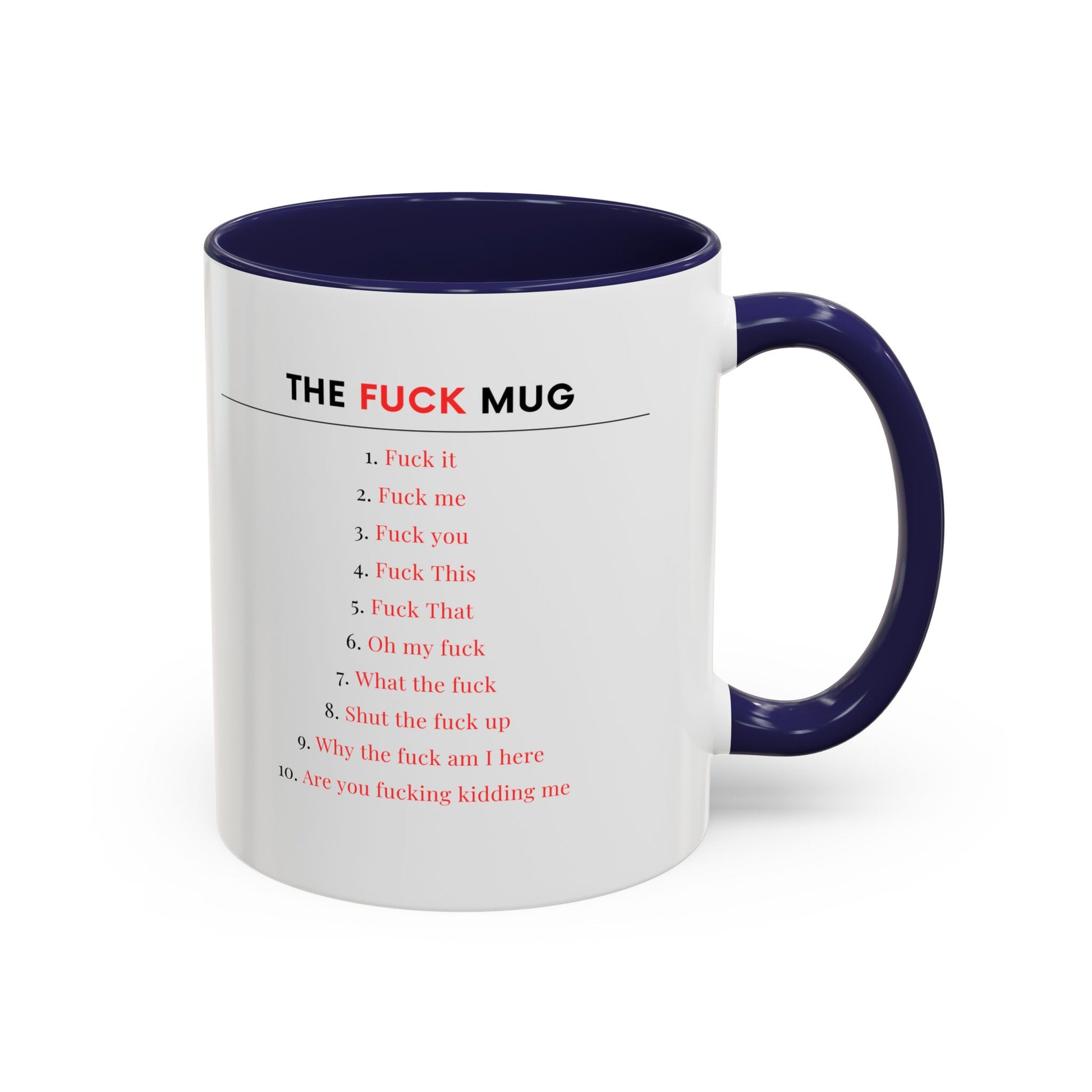 The F*ck Mug, Funny Adult Mug with Swear Words, Explicit Coffee Cup, NSFW Office Humor Gift, Sarcastic Mood Tracker Mug