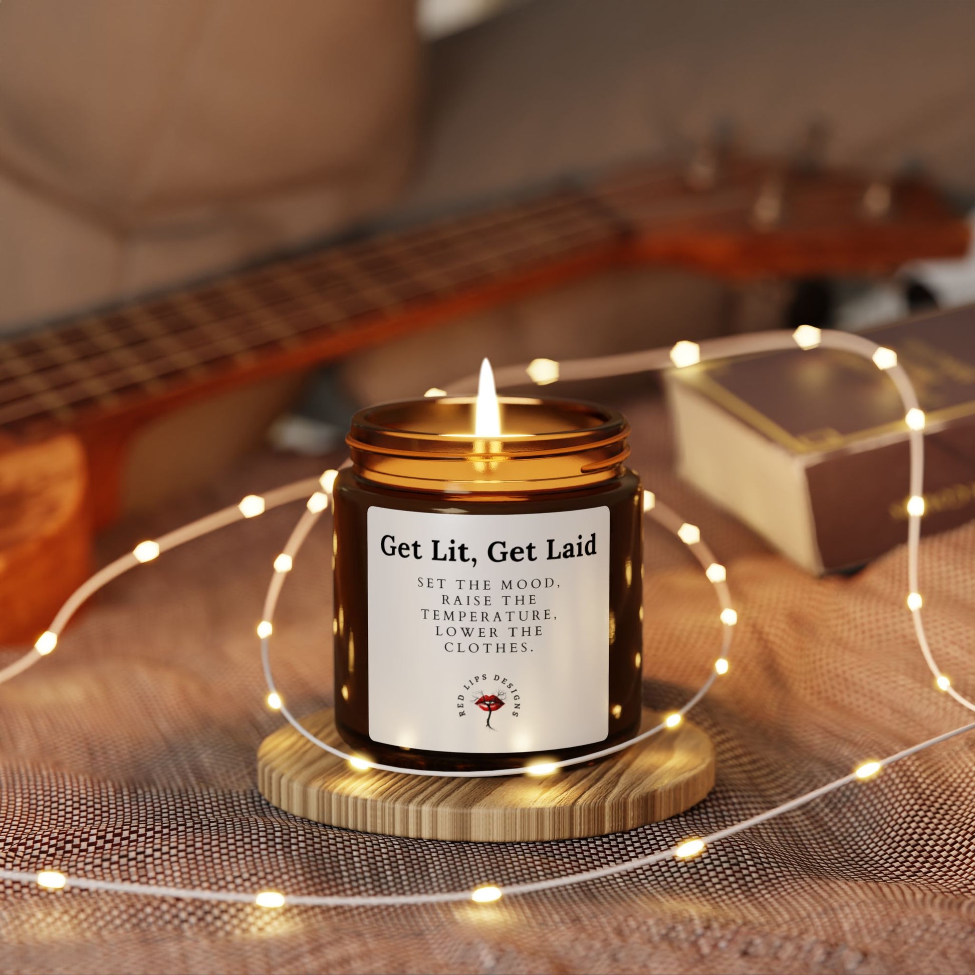 Playful Scented Soy Candle, Romantic Home Fragrance, Gift for Couples, Cozy Atmosphere, Fun Decor, Unique Candle