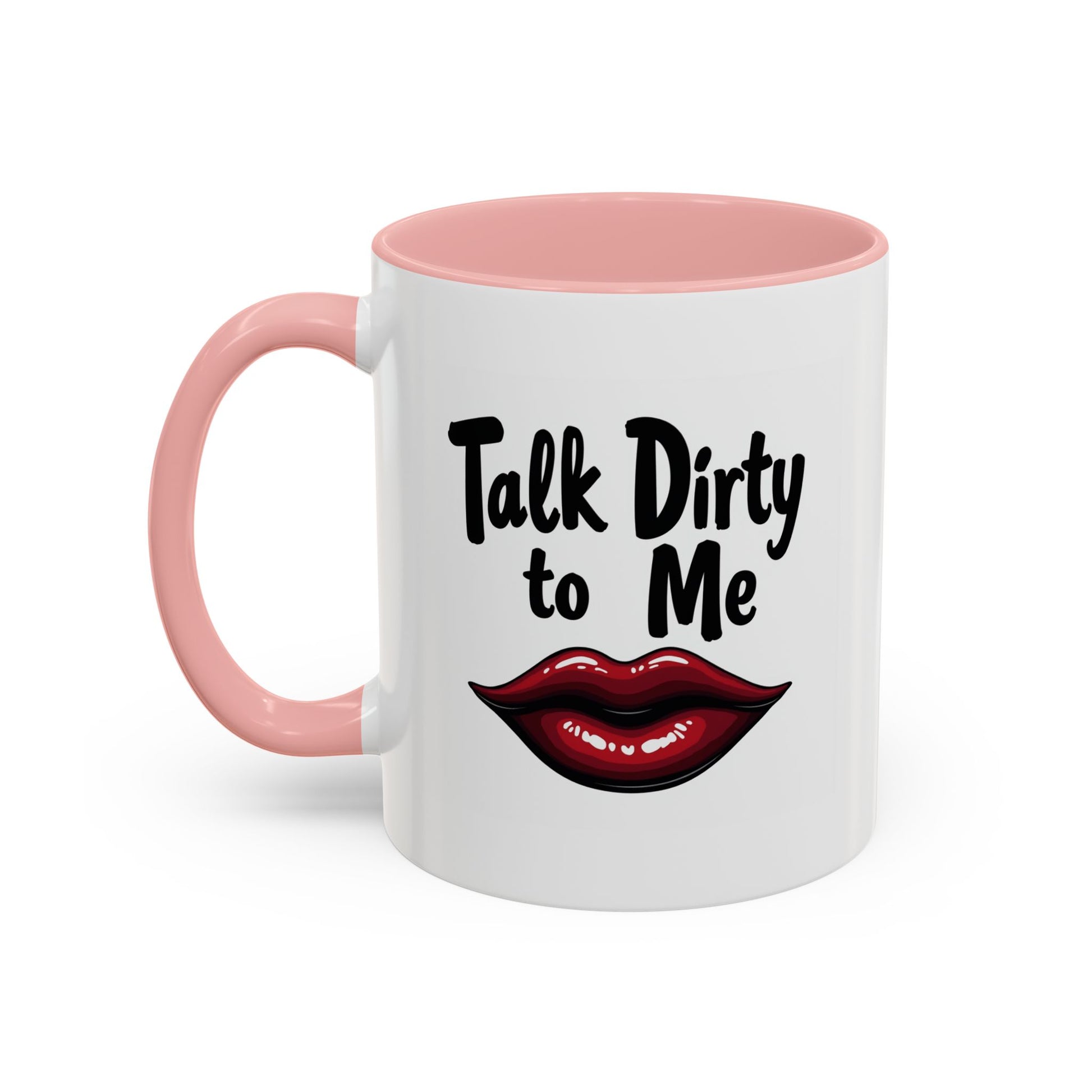 Sexy Funny Mug for Her, Talk Dirty to Me Coffee Cup, Naughty Gift for Girlfriend, Flirty Morning Vibes, Bold Lips Sassy Mug