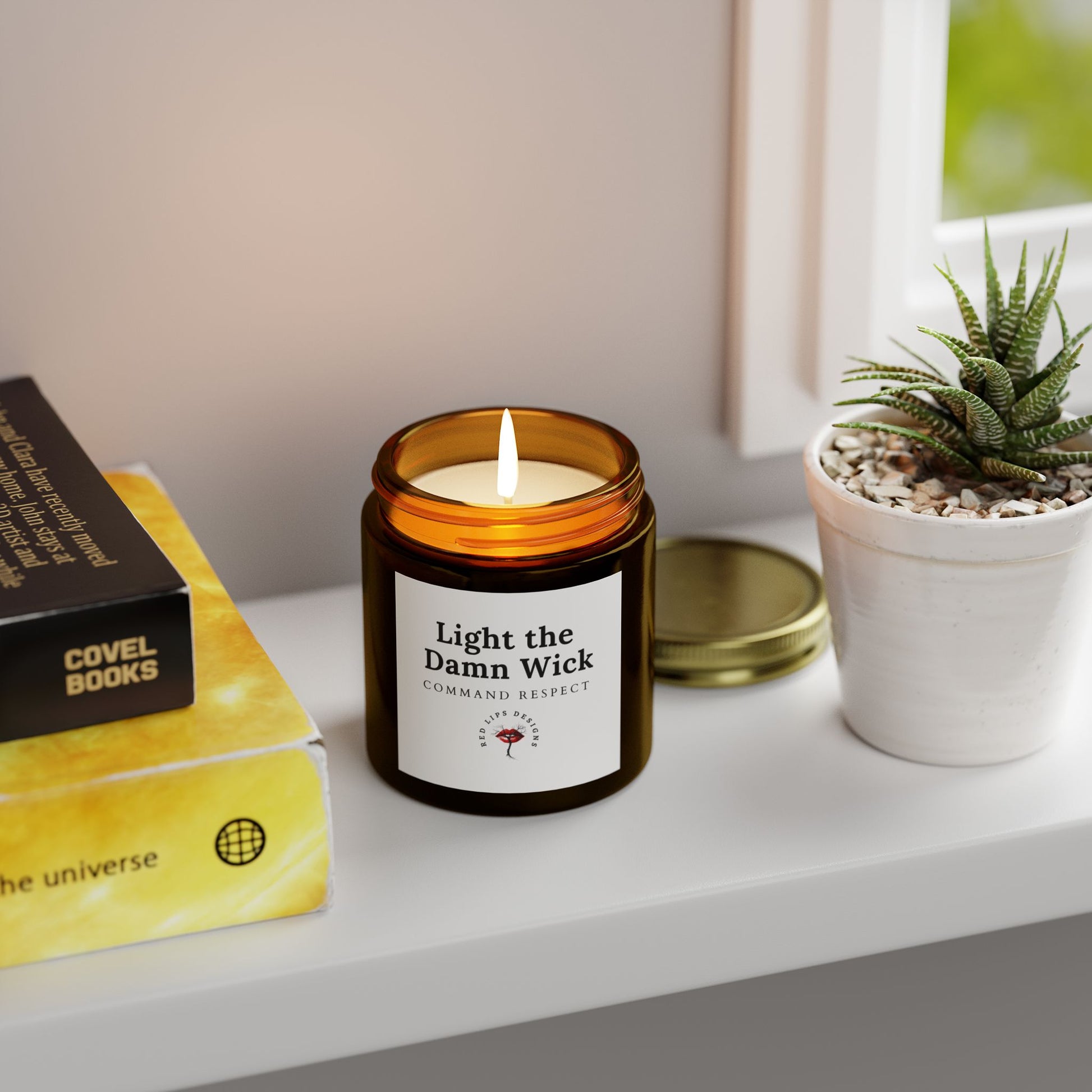 Light the Damn Wick Command Respect Funny Candle Dirty Gift for Her Bold Bedroom Decor Empowering Scented Jar for Confident Women