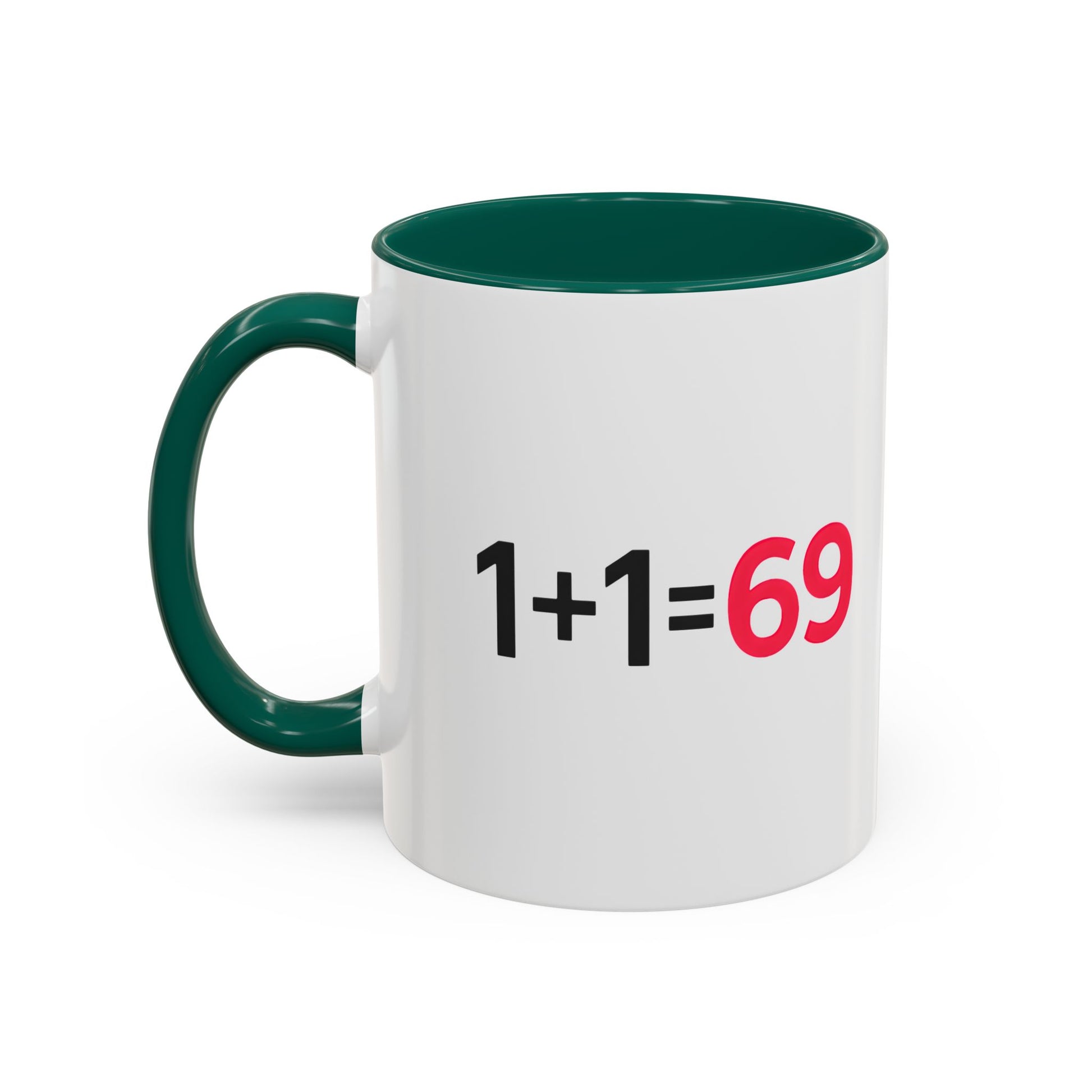 Funny Adult Mug, 1 Plus 1 Equals 69 Coffee Cup, Naughty Gift for Him or Her, Flirty Math Joke Mug,