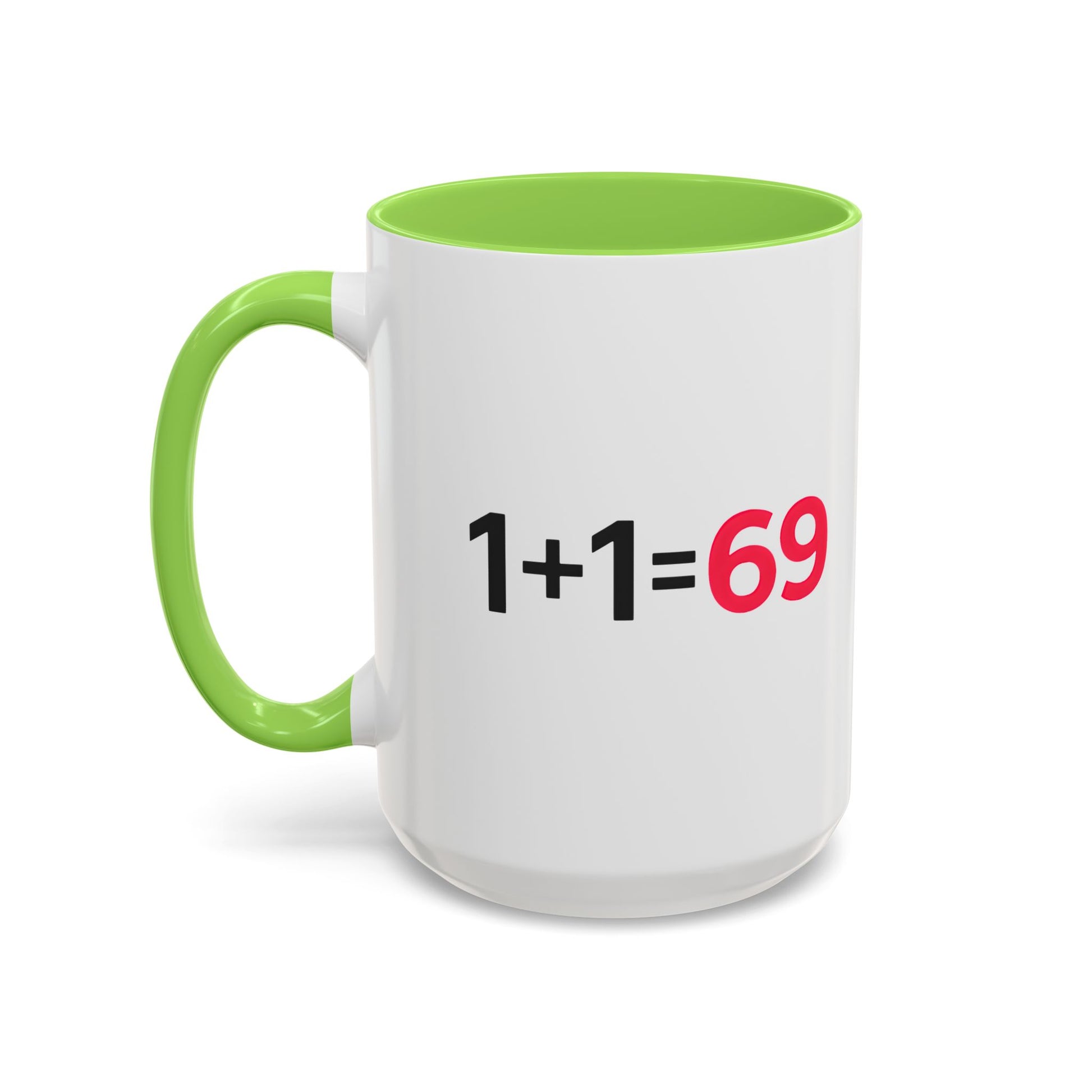 Funny Adult Mug, 1 Plus 1 Equals 69 Coffee Cup, Naughty Gift for Him or Her, Flirty Math Joke Mug,