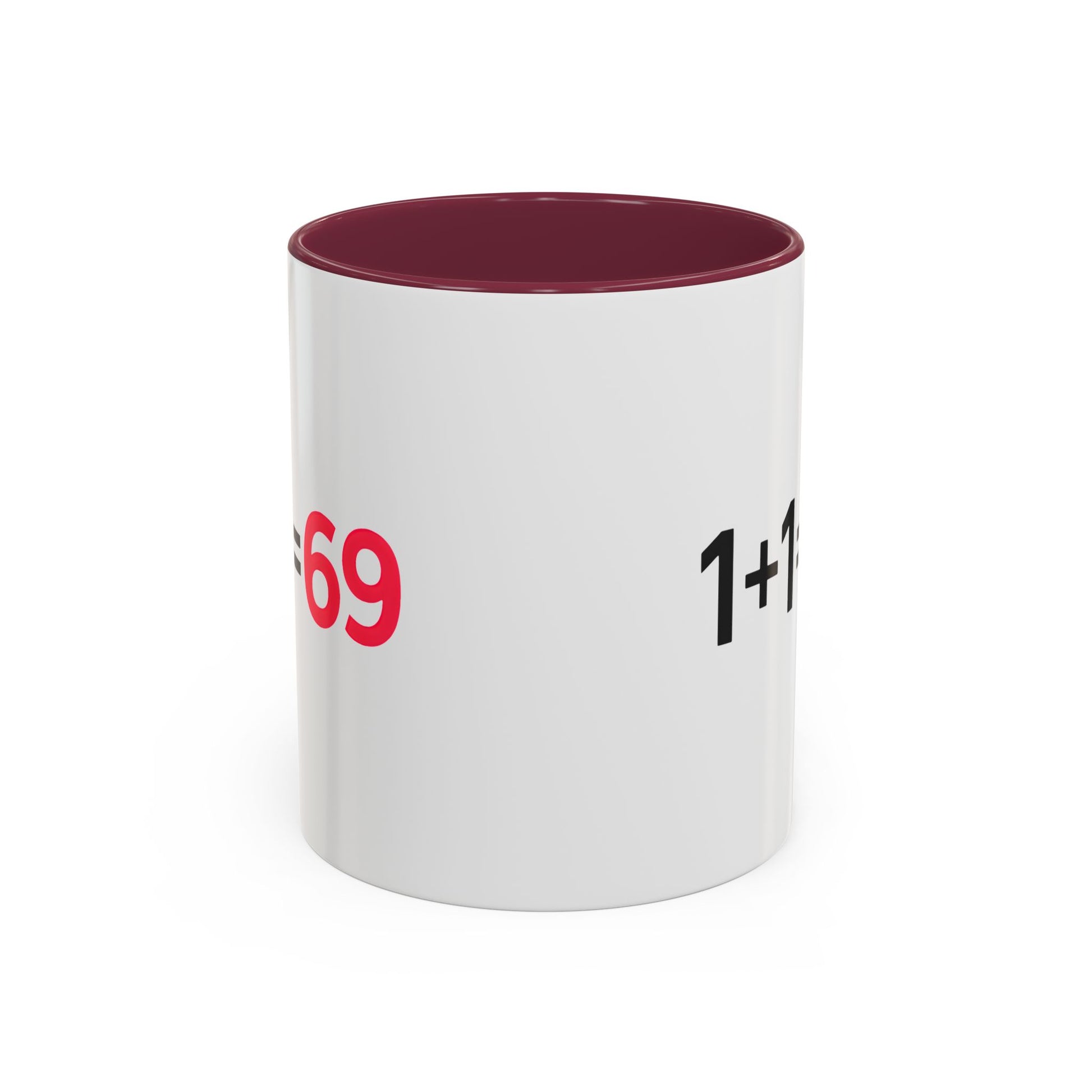 Funny Adult Mug, 1 Plus 1 Equals 69 Coffee Cup, Naughty Gift for Him or Her, Flirty Math Joke Mug,