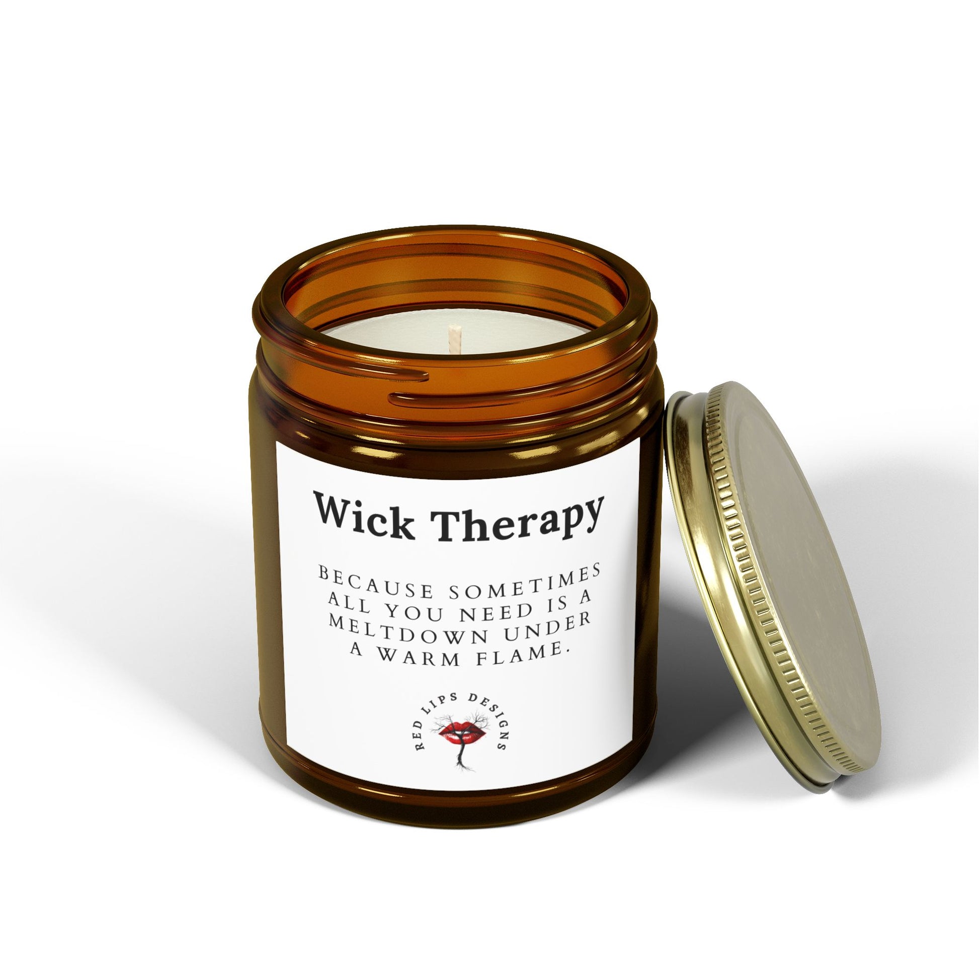 Wick Therapy Funny Candle Gift for Women Self Care Relaxation Burnout Relief Empowering Gift Idea for Her Bestie or Yourself