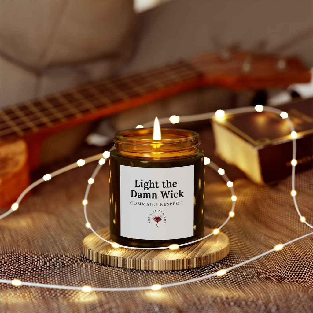 Candle Set - Light the Damn Wick, Scented Home Decor, Gift for Her, Aromatherapy, Relaxing, Motivational Quote