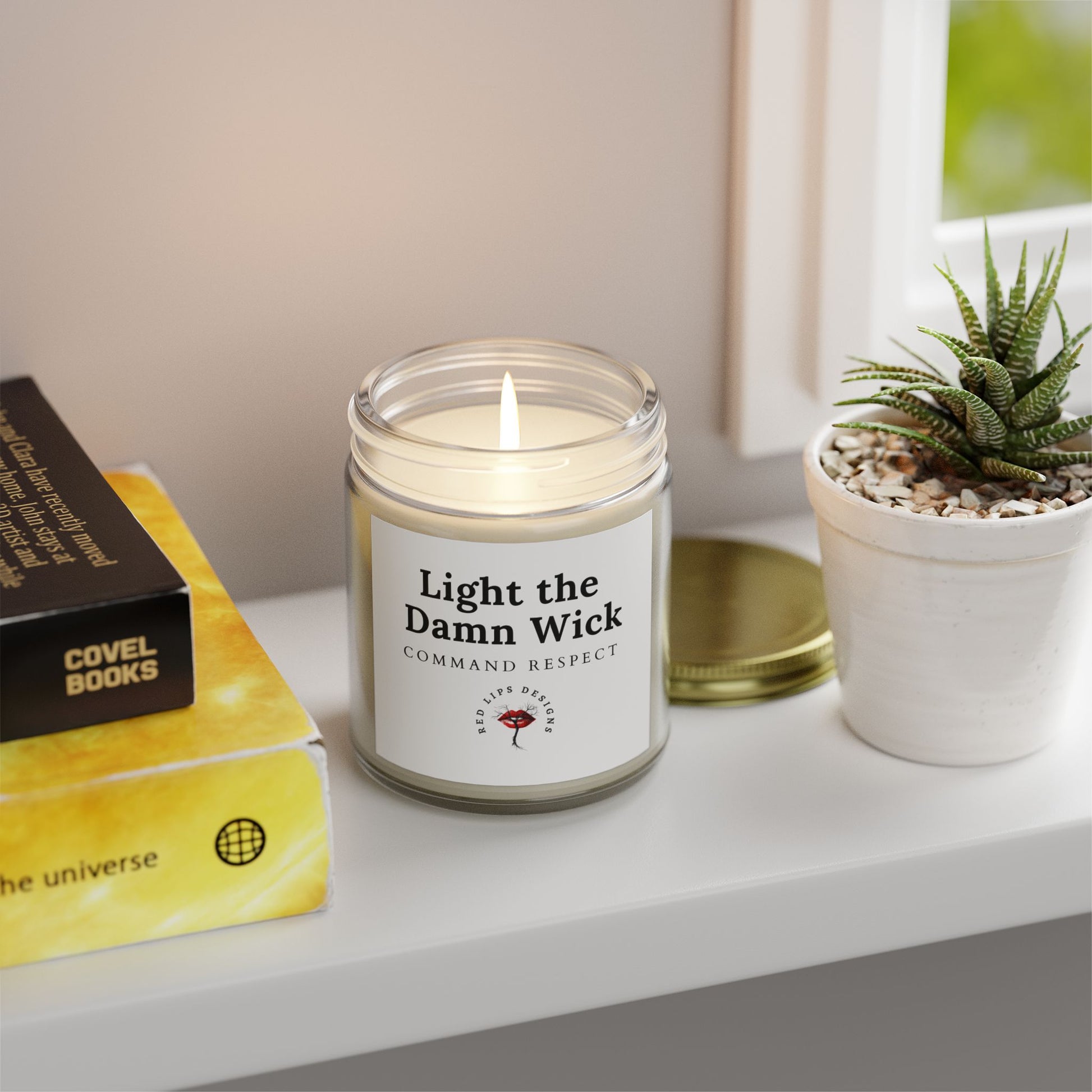 Candle Set - Light the Damn Wick, Scented Home Decor, Gift for Her, Aromatherapy, Relaxing, Motivational Quote