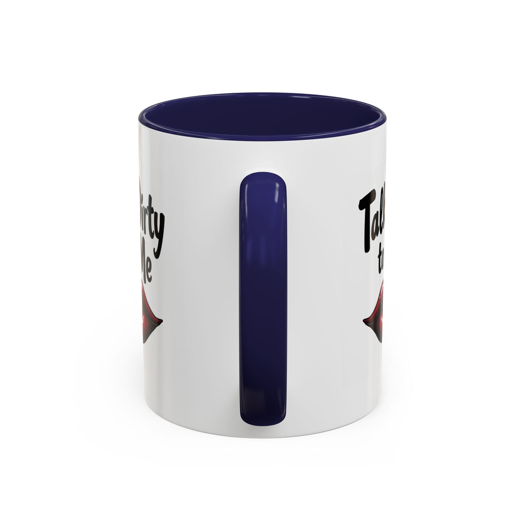 Sexy Funny Mug for Her, Talk Dirty to Me Coffee Cup, Naughty Gift for Girlfriend, Flirty Morning Vibes, Bold Lips Sassy Mug