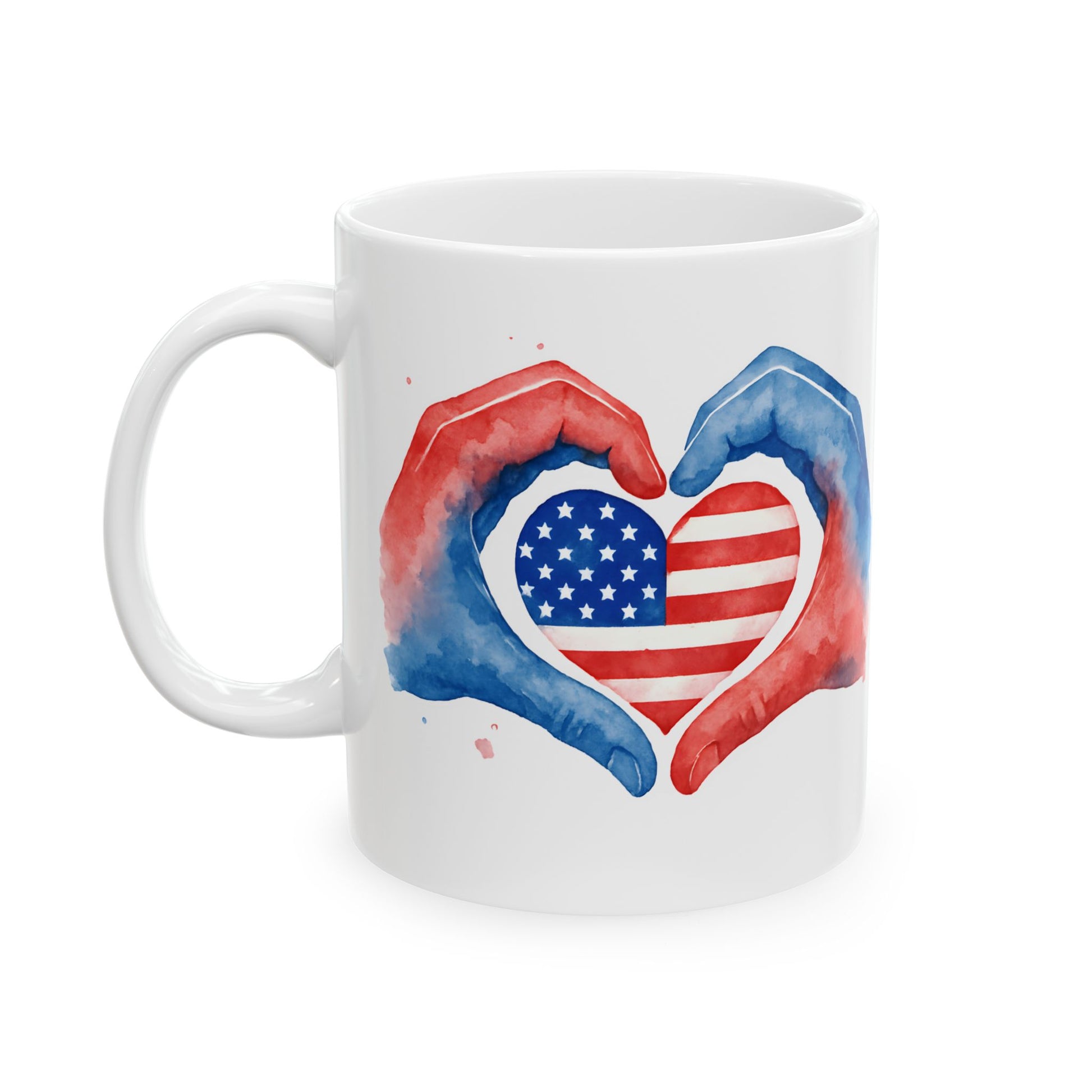 Patriotic Ceramic Mug - USA & Korea Design, Coffee Cup, Gift for Veterans, Birthday Present, Home Décor