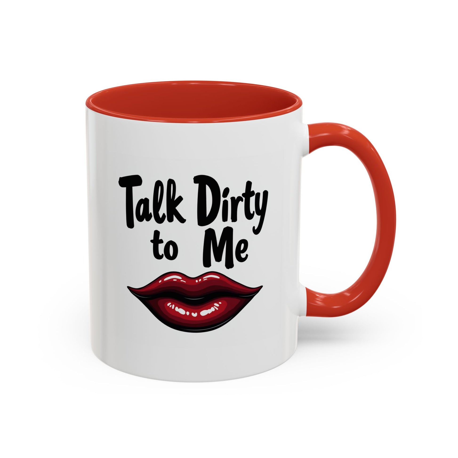 Sexy Funny Mug for Her, Talk Dirty to Me Coffee Cup, Naughty Gift for Girlfriend, Flirty Morning Vibes, Bold Lips Sassy Mug