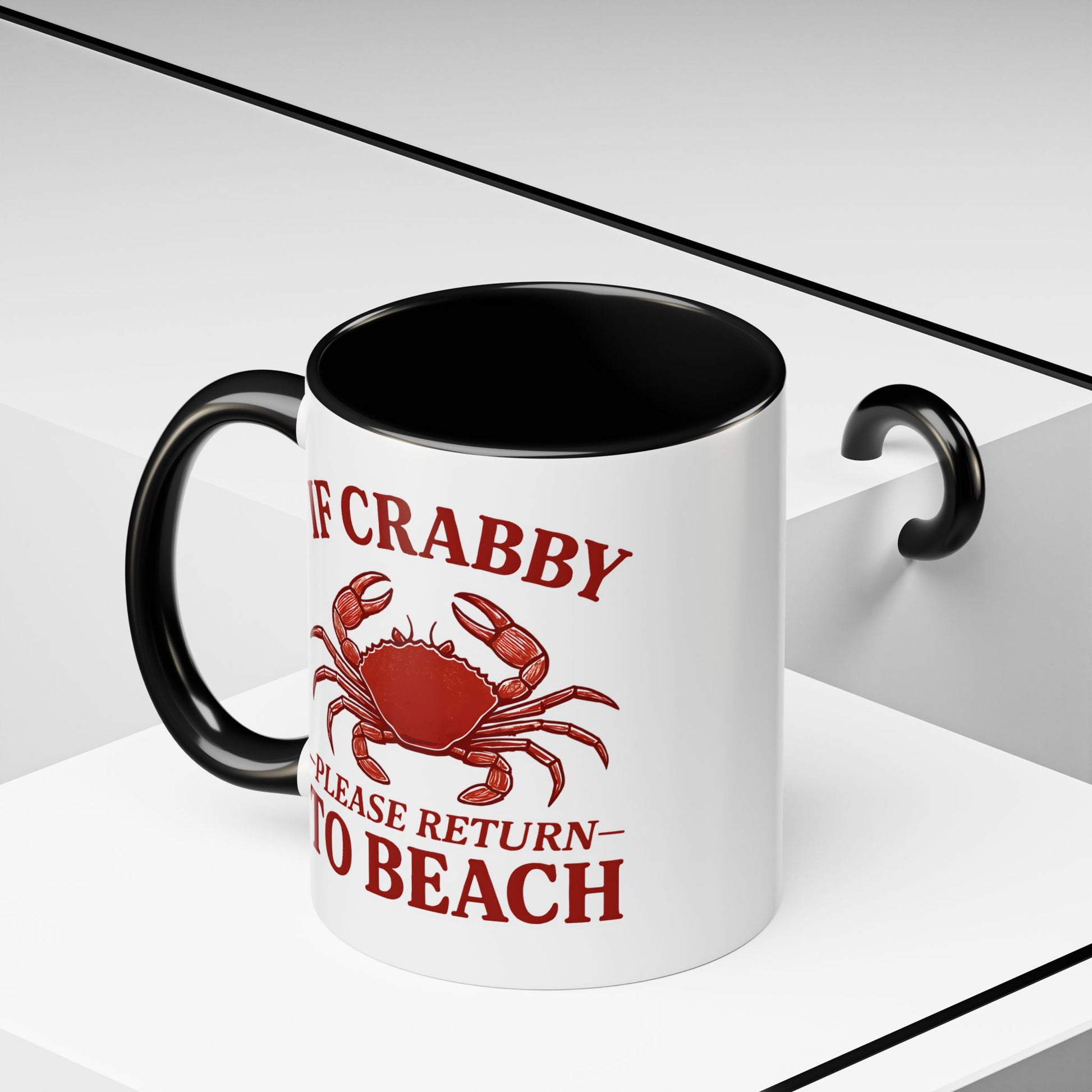If Crabby Please Return to Beach, Funny Beach Mug for Women, Summer Gift, Ocean Humor, Sassy Vacation Vibes, Hot Girl Shore Energy