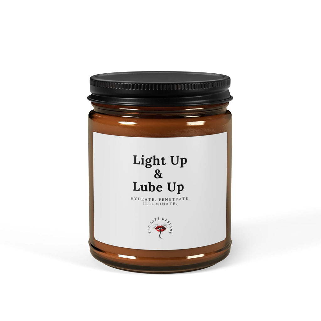 Light Up and Lube Up Candle, Funny Sexy Gift for Her, Naughty Bedroom Jar, Adult Humor Candle, Flirty Valentine Gift Idea