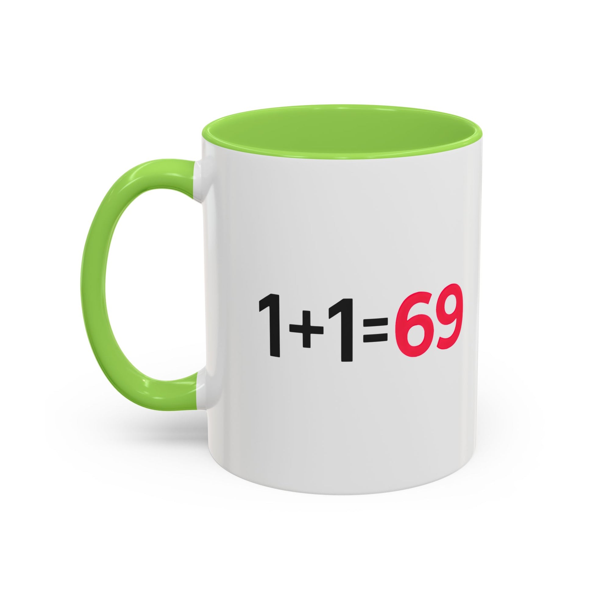 Funny Adult Mug, 1 Plus 1 Equals 69 Coffee Cup, Naughty Gift for Him or Her, Flirty Math Joke Mug,