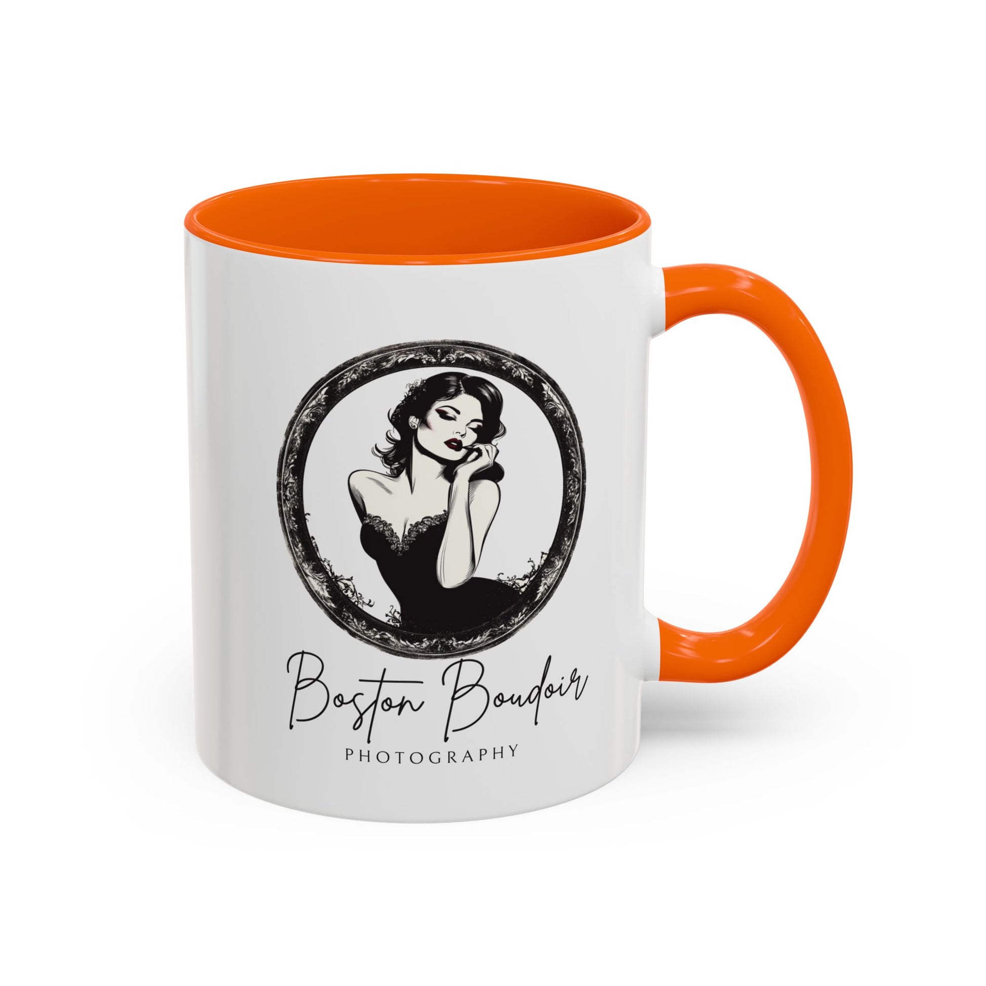 Elegant Photography Mug | Boston Boudoir Gift, Black Accent, Coffee Lover, Home Decor, Personalised Drinkware