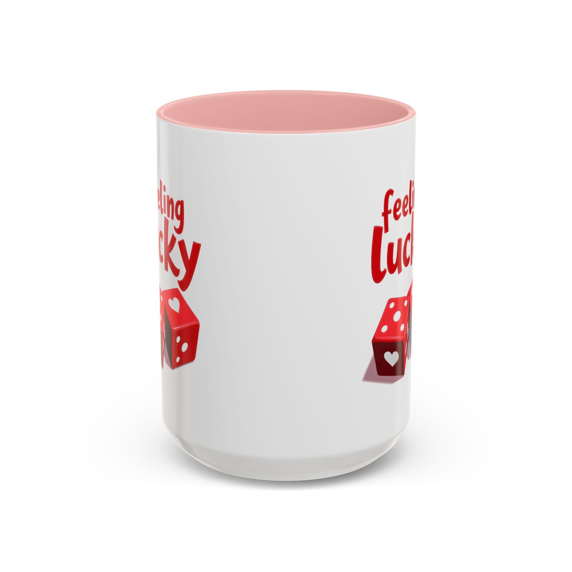 Feeling Lucky Mug, Funny Coffee Cup with Dice Design,  Date Night Mug, Fun Adult Humor