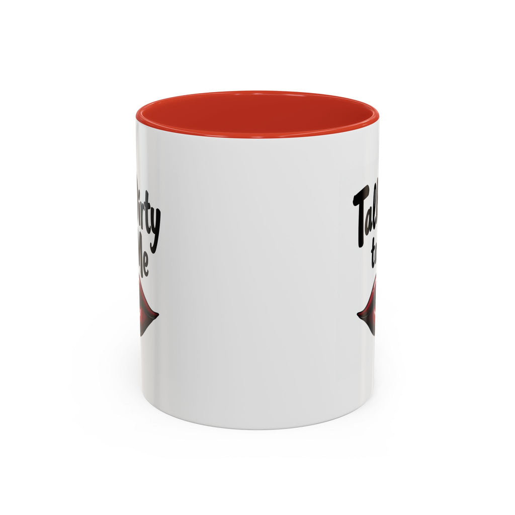 Sexy Funny Mug for Her, Talk Dirty to Me Coffee Cup, Naughty Gift for Girlfriend, Flirty Morning Vibes, Bold Lips Sassy Mug