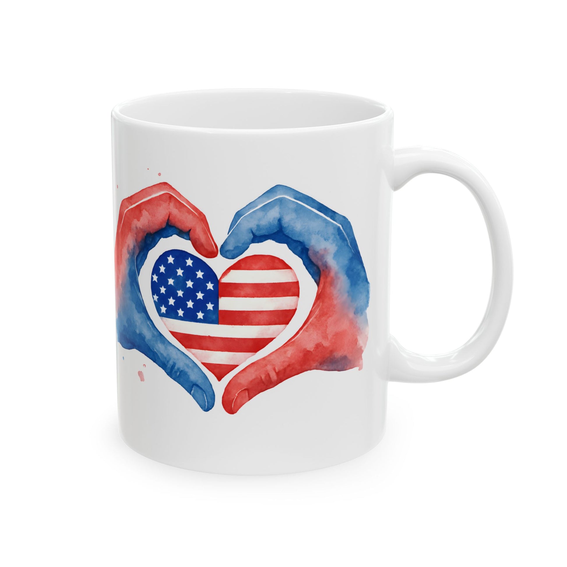 Patriotic Ceramic Mug - USA & Korea Design, Coffee Cup, Gift for Veterans, Birthday Present, Home Décor