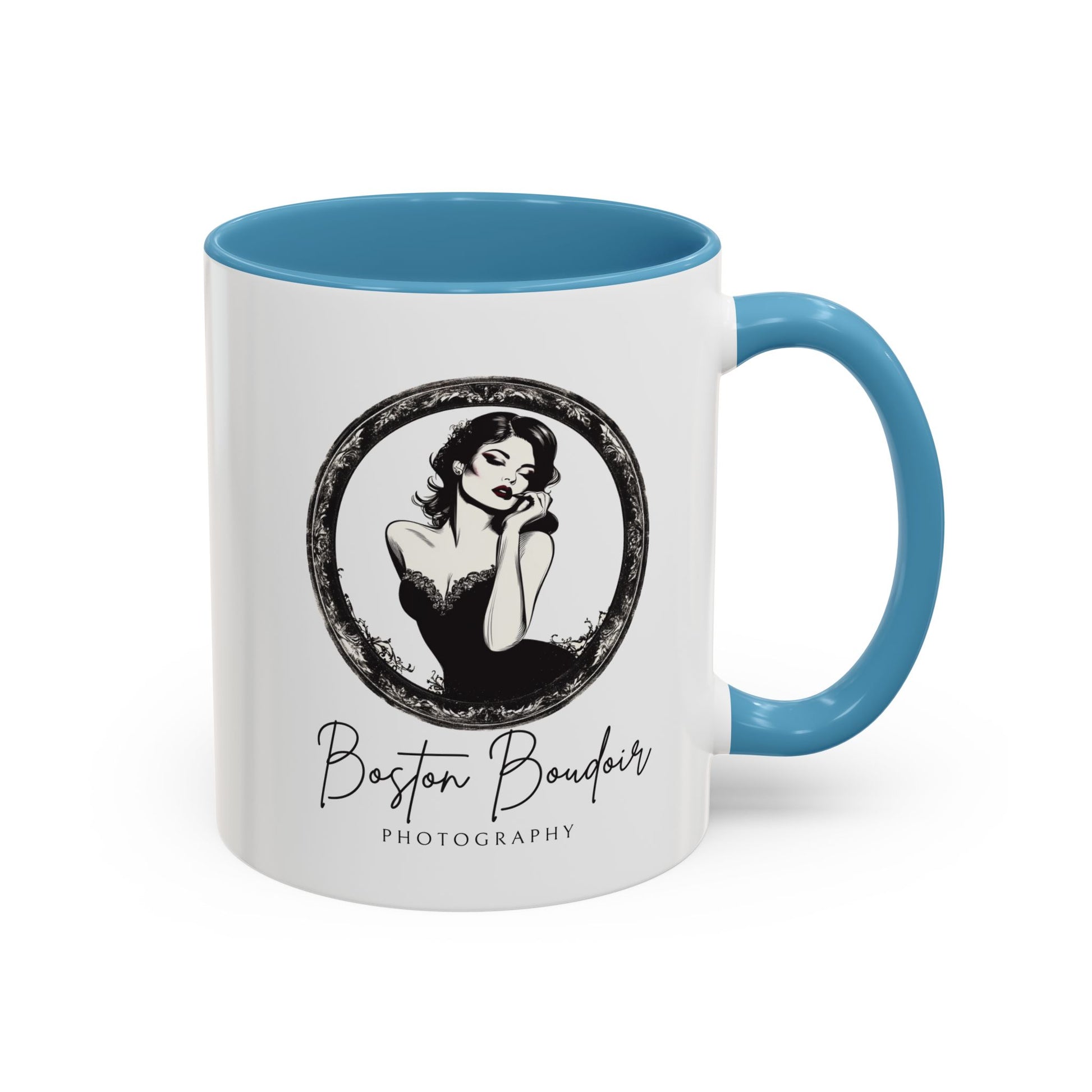 Elegant Photography Mug | Boston Boudoir Gift, Black Accent, Coffee Lover, Home Decor, Personalised Drinkware