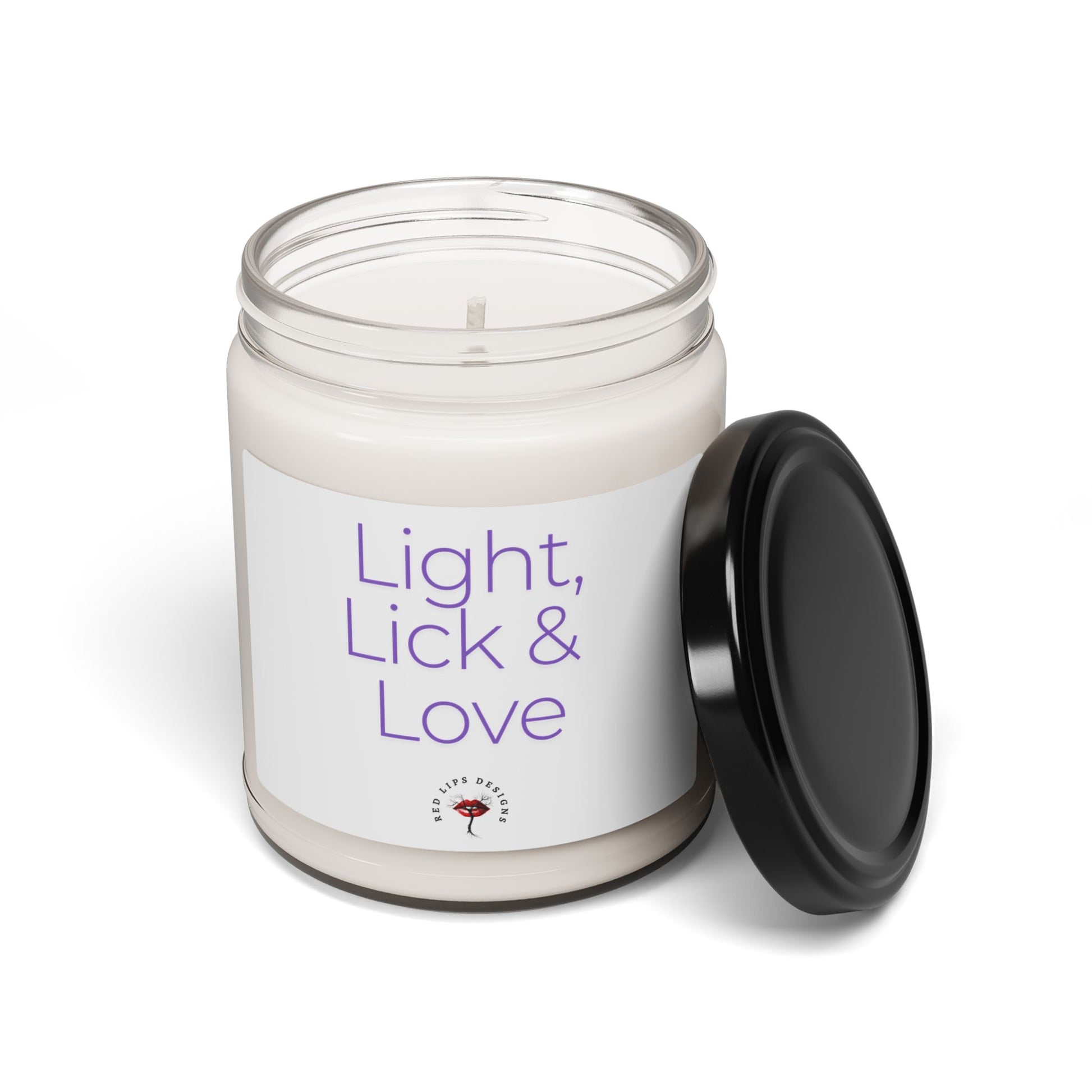 Light Lick and Love Candle, Sexy Gift for Her, Flirty Romantic Candle Jar, Naughty Bedroom Decor, Funny Valentine Candle