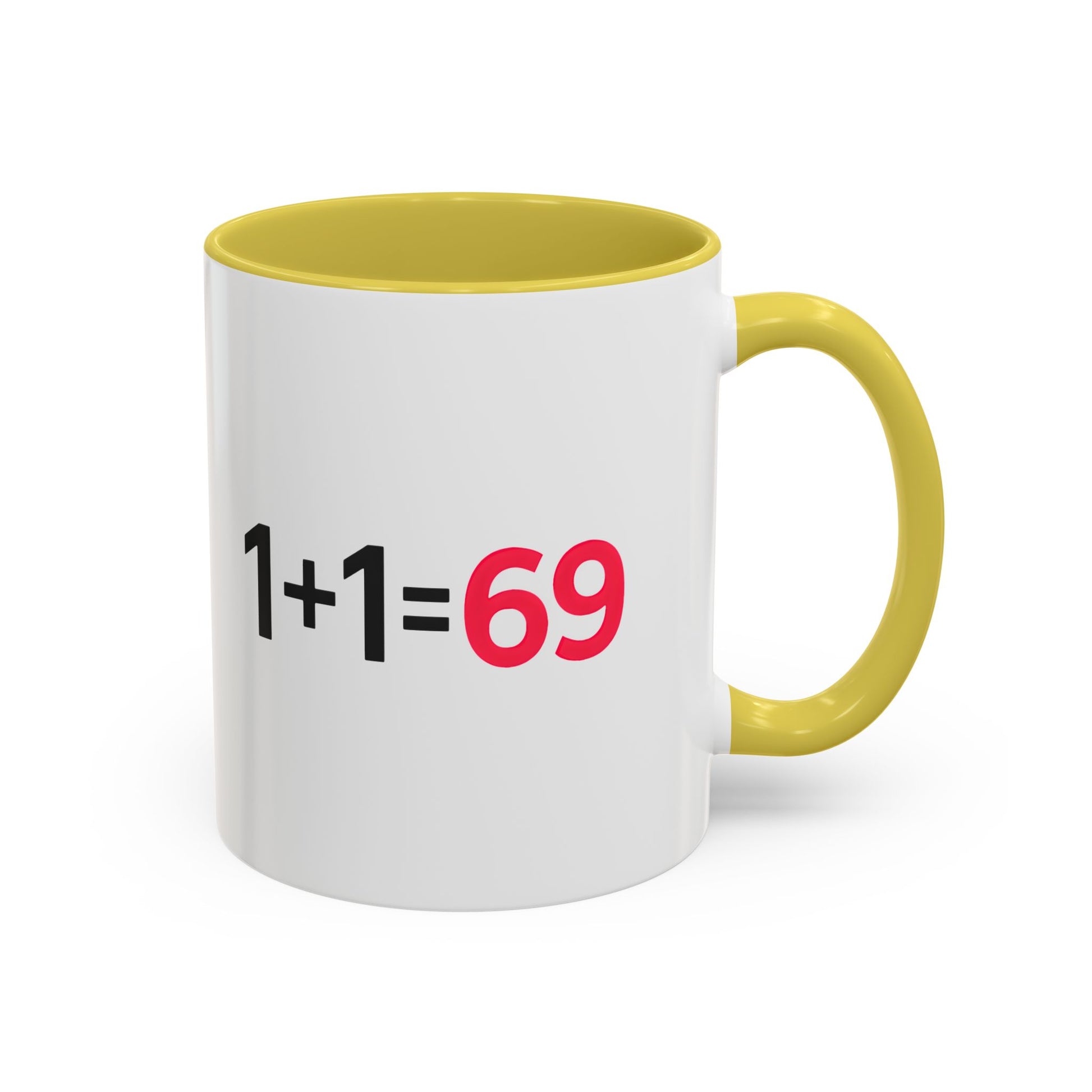 Funny Adult Mug, 1 Plus 1 Equals 69 Coffee Cup, Naughty Gift for Him or Her, Flirty Math Joke Mug,