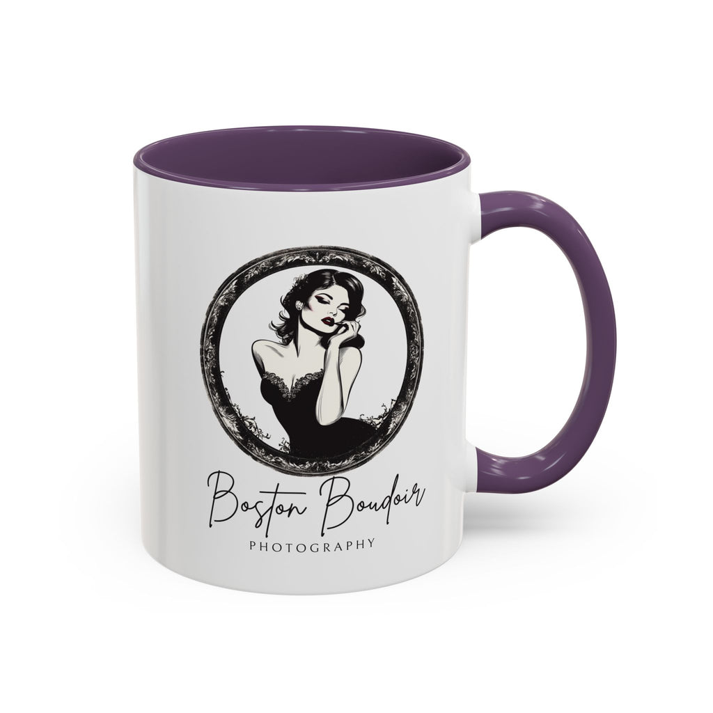 Elegant Photography Mug | Boston Boudoir Gift, Black Accent, Coffee Lover, Home Decor, Personalised Drinkware