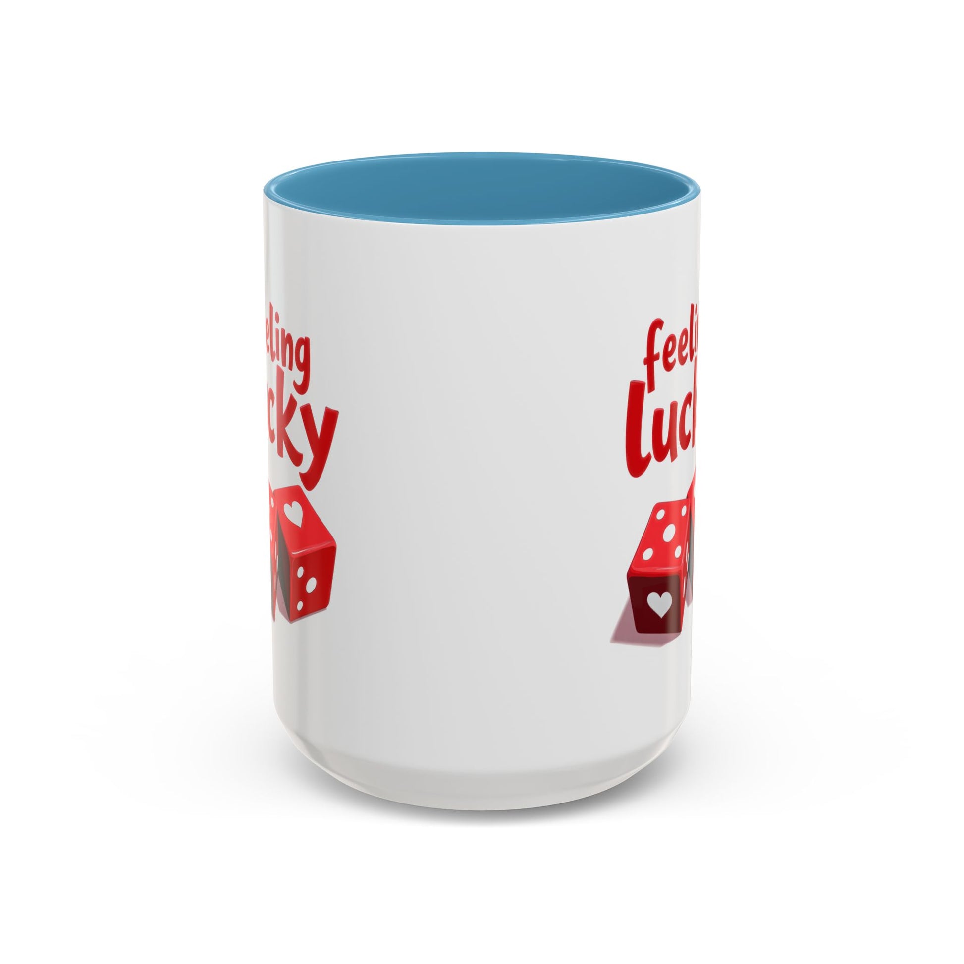 Feeling Lucky Mug, Funny Coffee Cup with Dice Design,  Date Night Mug, Fun Adult Humor