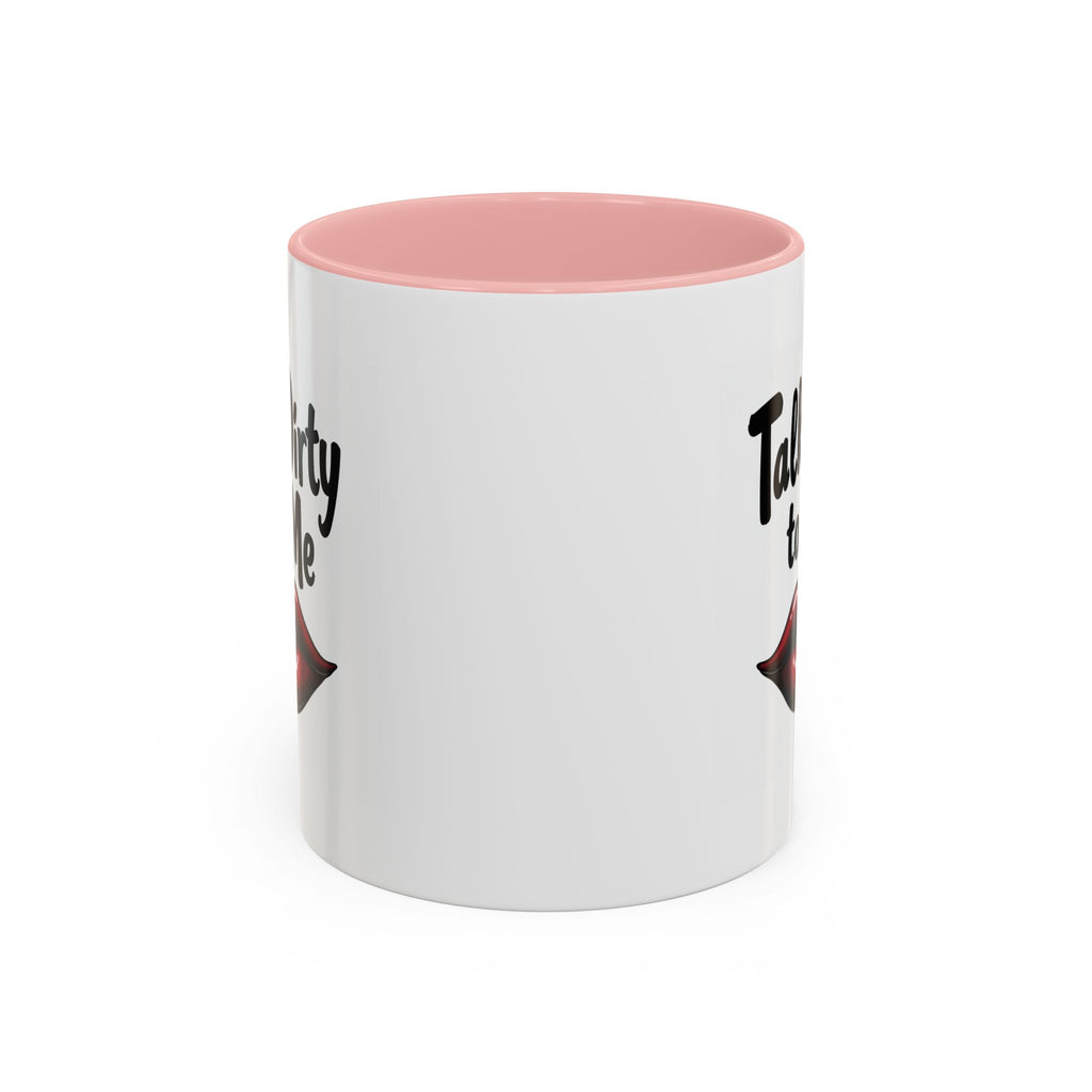 Sexy Funny Mug for Her, Talk Dirty to Me Coffee Cup, Naughty Gift for Girlfriend, Flirty Morning Vibes, Bold Lips Sassy Mug