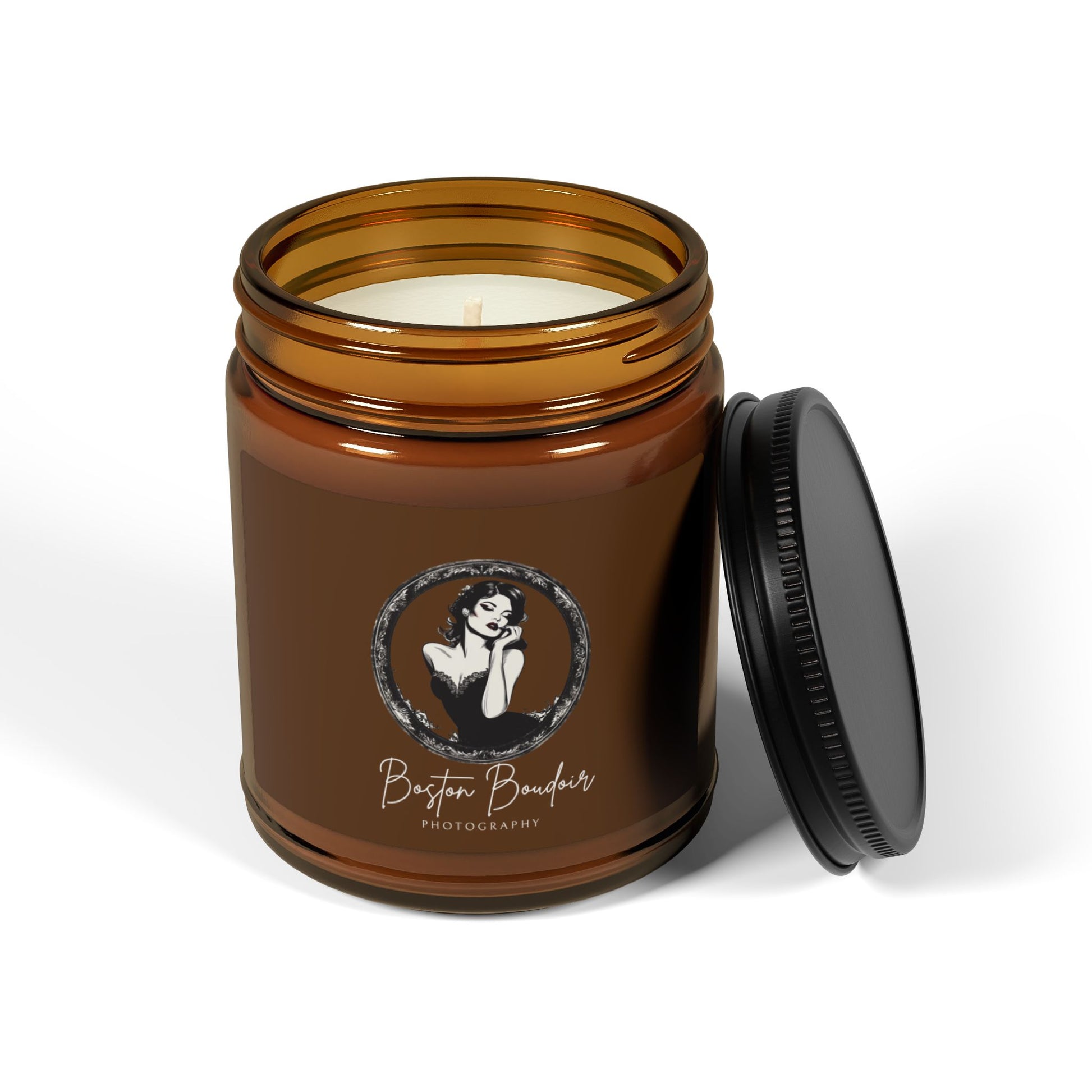 Amber Jar Scented Soy Candle, Home Decor, Relaxation Gift, Aromatherapy Candle, Eco-Friendly, Unique Gift Idea