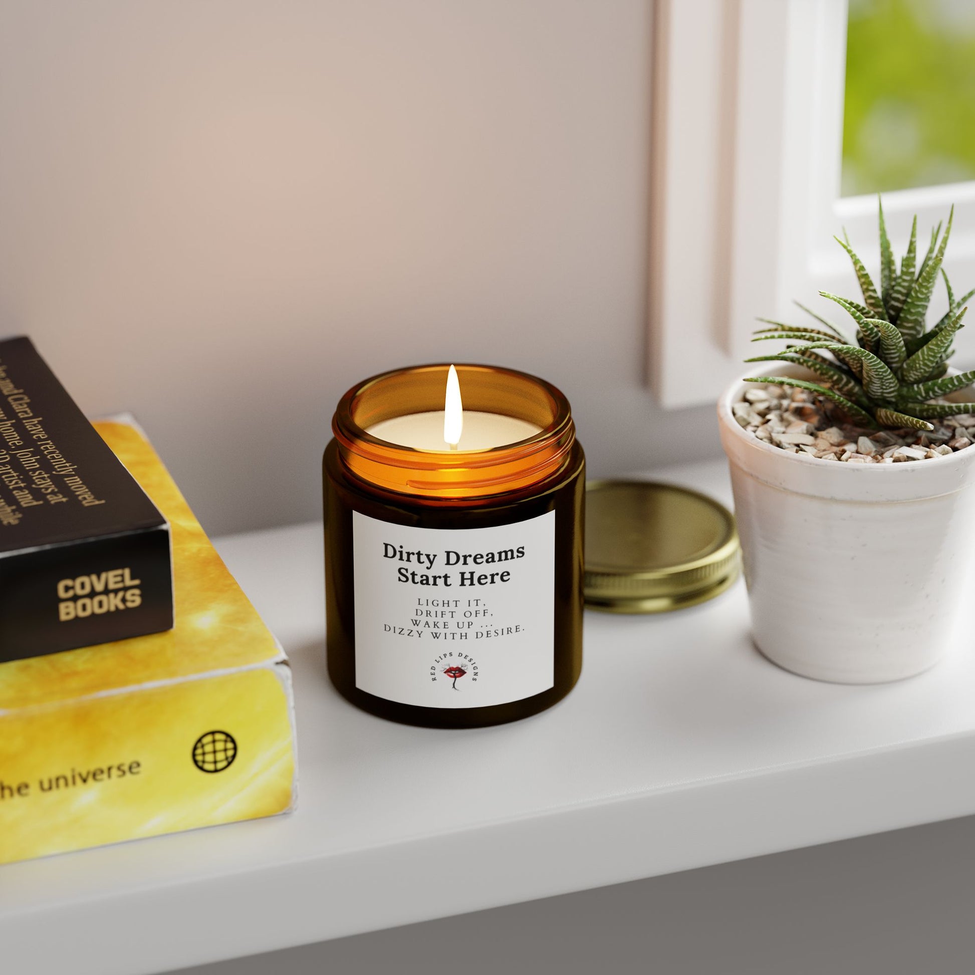 Dirty Dreams Start Here, Sexy Bedroom Candle for Her, Dirty Dreams Jar Candle, Romantic Gift, Flirty Nighttime Mood Candle