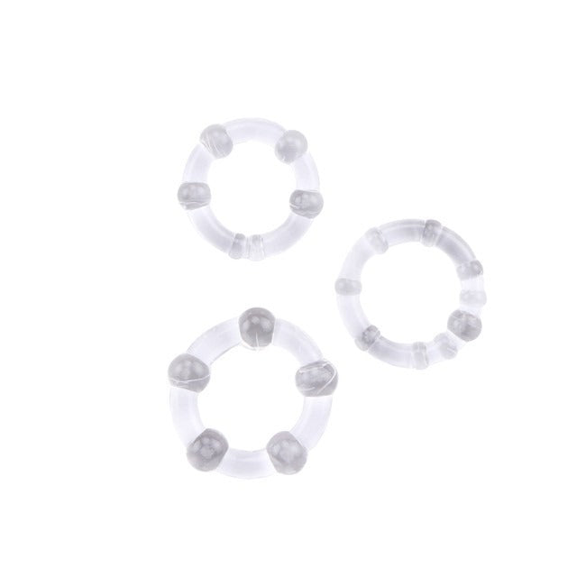 Men's Resistance Tricolor Ring Boxed Sun Lock Sperm Ring Adult Erotic Ring Transparent Penis Circumcision Ring Cover