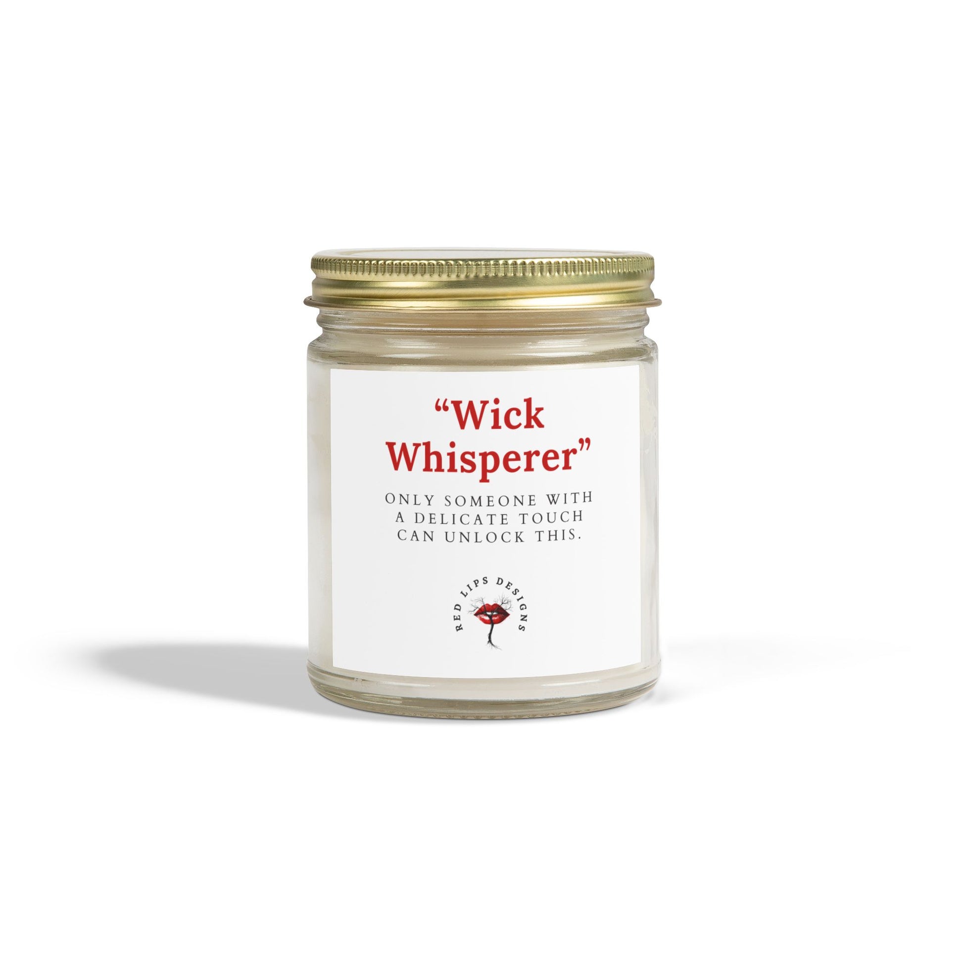 Wick Whisperer Funny Candle for Her Dirty Gift Sexy Bedroom Decor Empowering Bold Scented Jar Because Only the Right Hands Can Unlock It