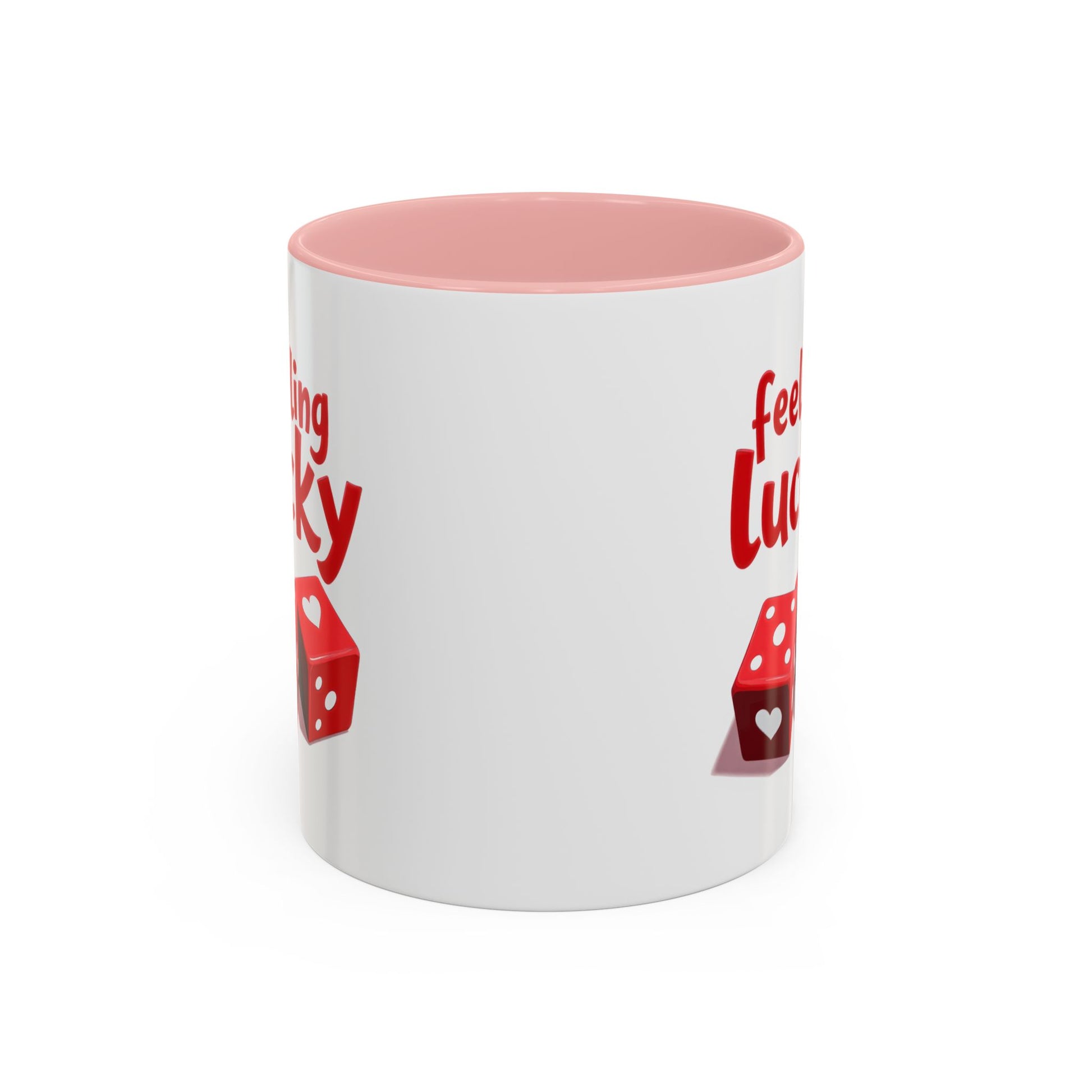 Feeling Lucky Mug, Funny Coffee Cup with Dice Design,  Date Night Mug, Fun Adult Humor