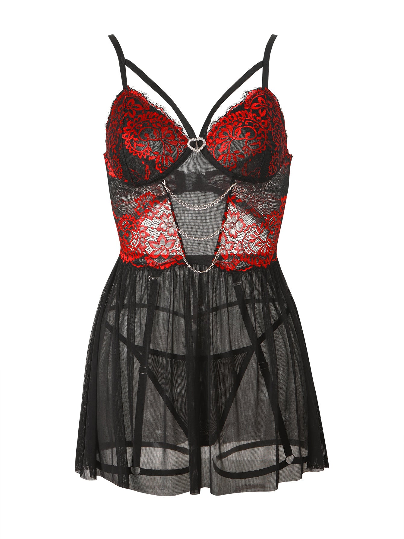 Sexy Perspective Temptation European and American Sexy Sleepwear Mesh jumpsuit Sexy Underwear