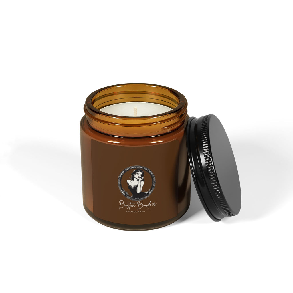 Amber Jar Scented Soy Candle, Home Decor, Relaxation Gift, Aromatherapy Candle, Eco-Friendly, Unique Gift Idea