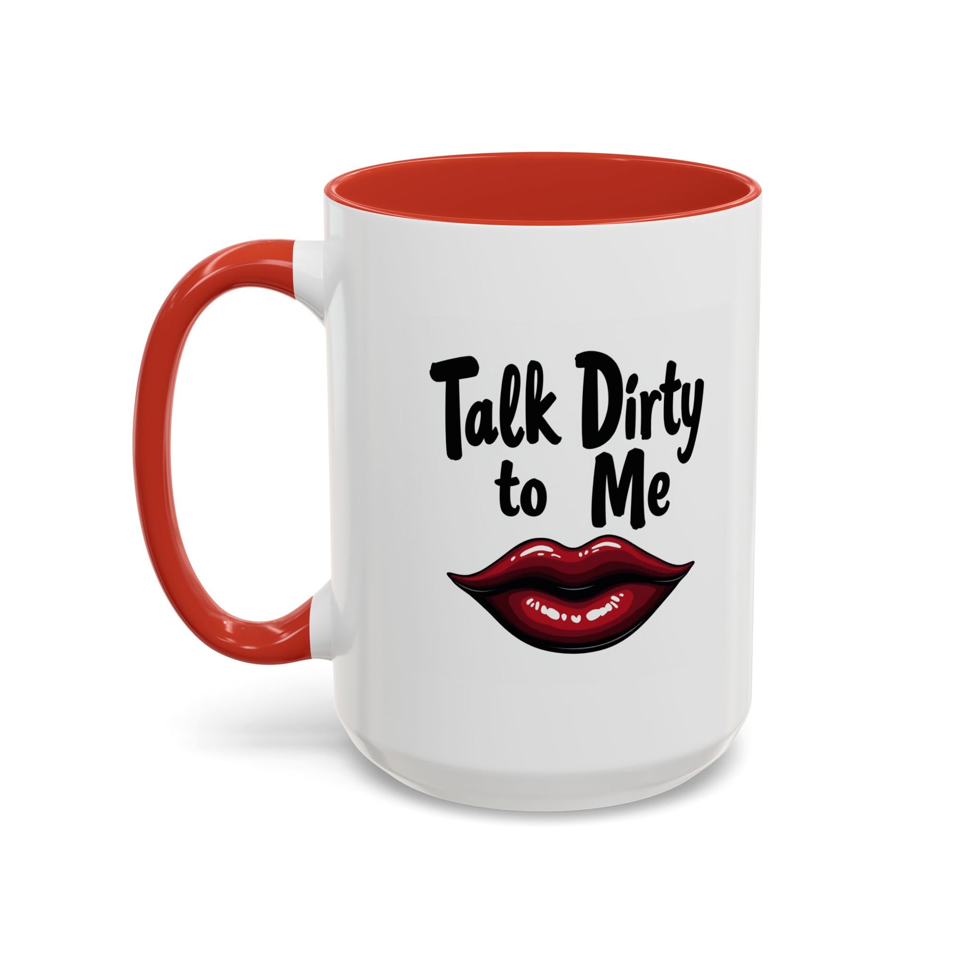 Sexy Funny Mug for Her, Talk Dirty to Me Coffee Cup, Naughty Gift for Girlfriend, Flirty Morning Vibes, Bold Lips Sassy Mug